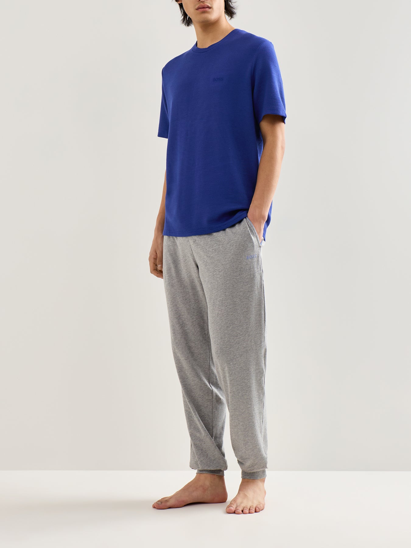 Rib T Shirt Blue
