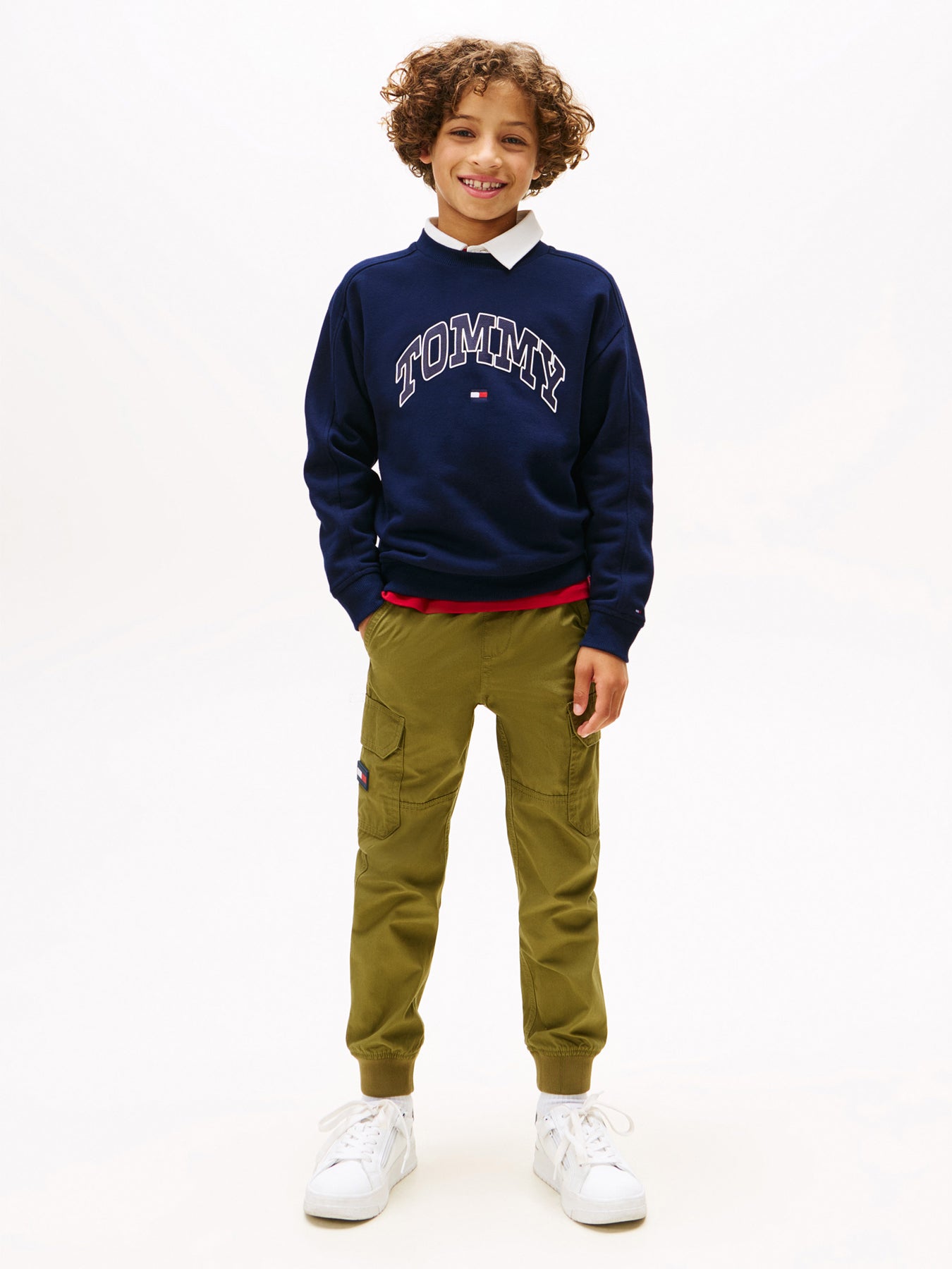 Varsity Logo Print Crew Neck Sweatshirt