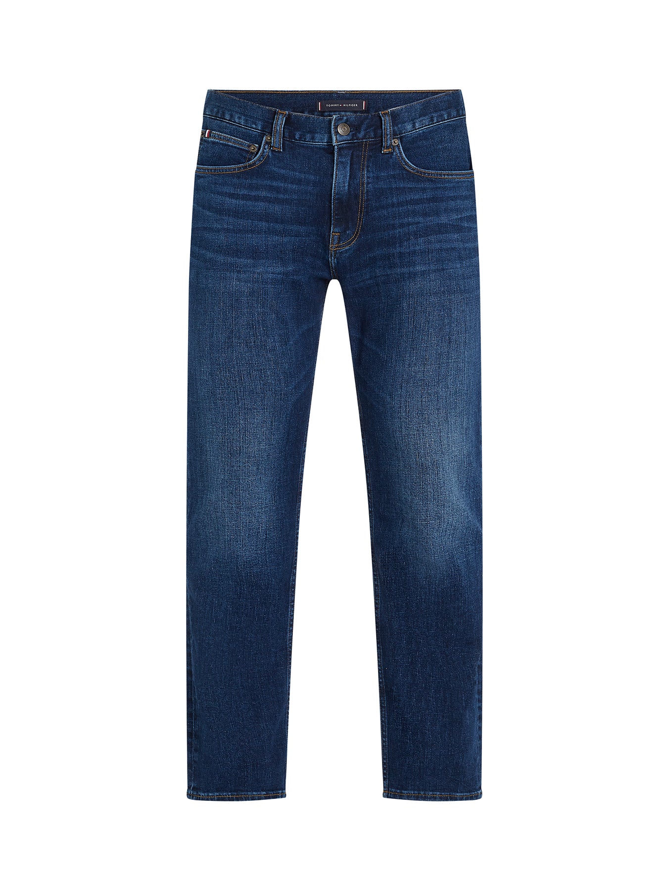 Denton Straight Leg Jeans Dark Blue Cotton
