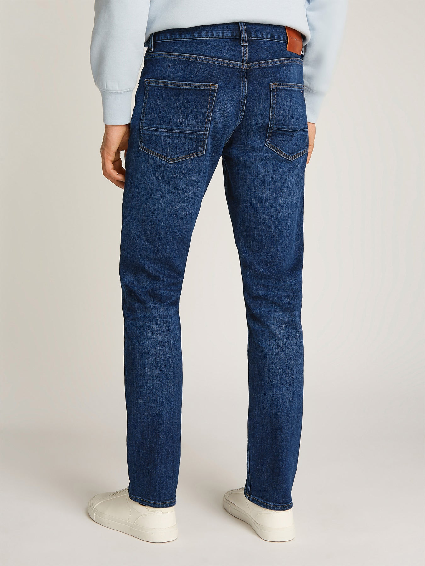 Denton Straight Leg Jeans Dark Blue Cotton