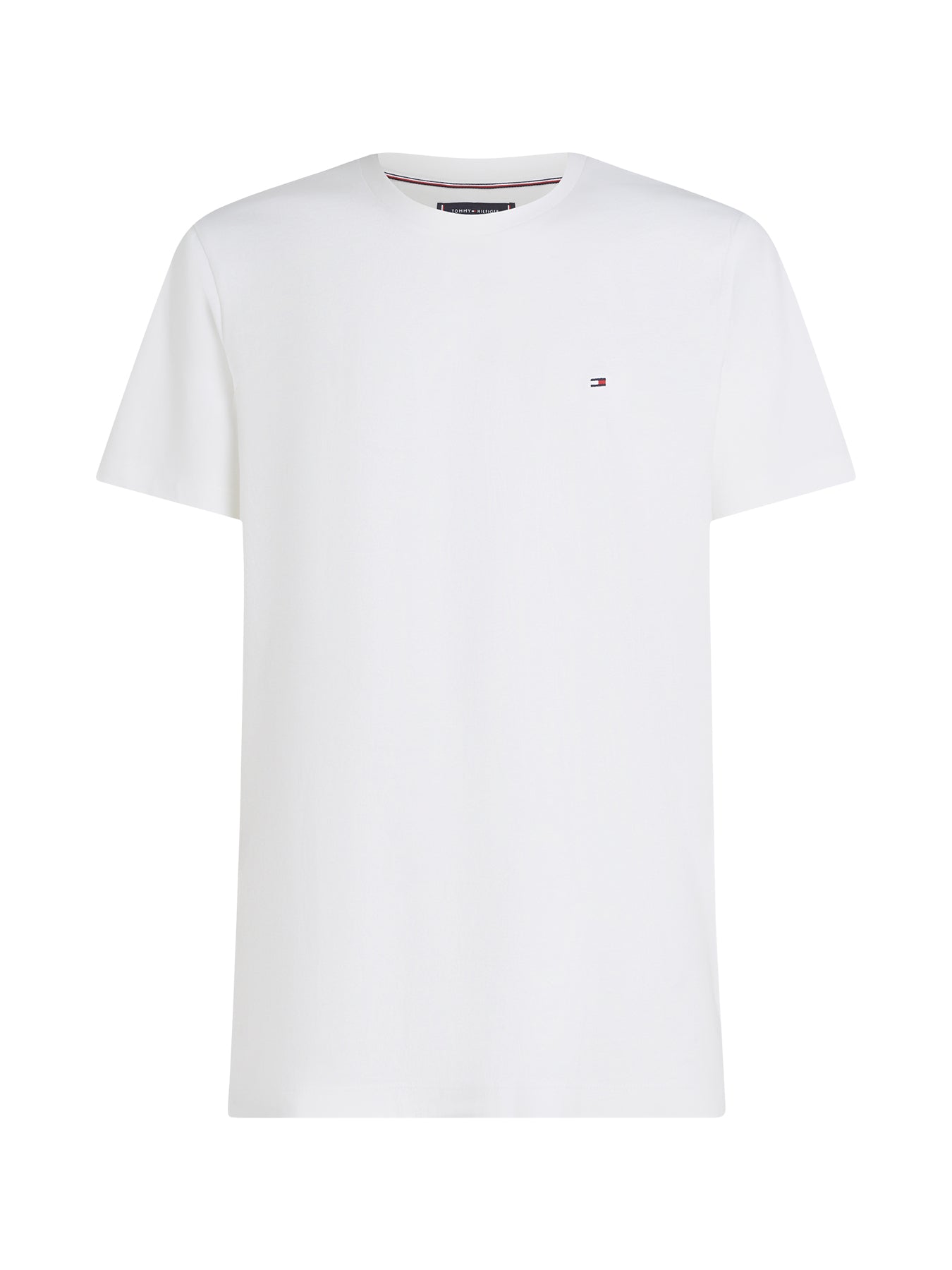 Flag Embroidery Crew Neck T-Shirt White