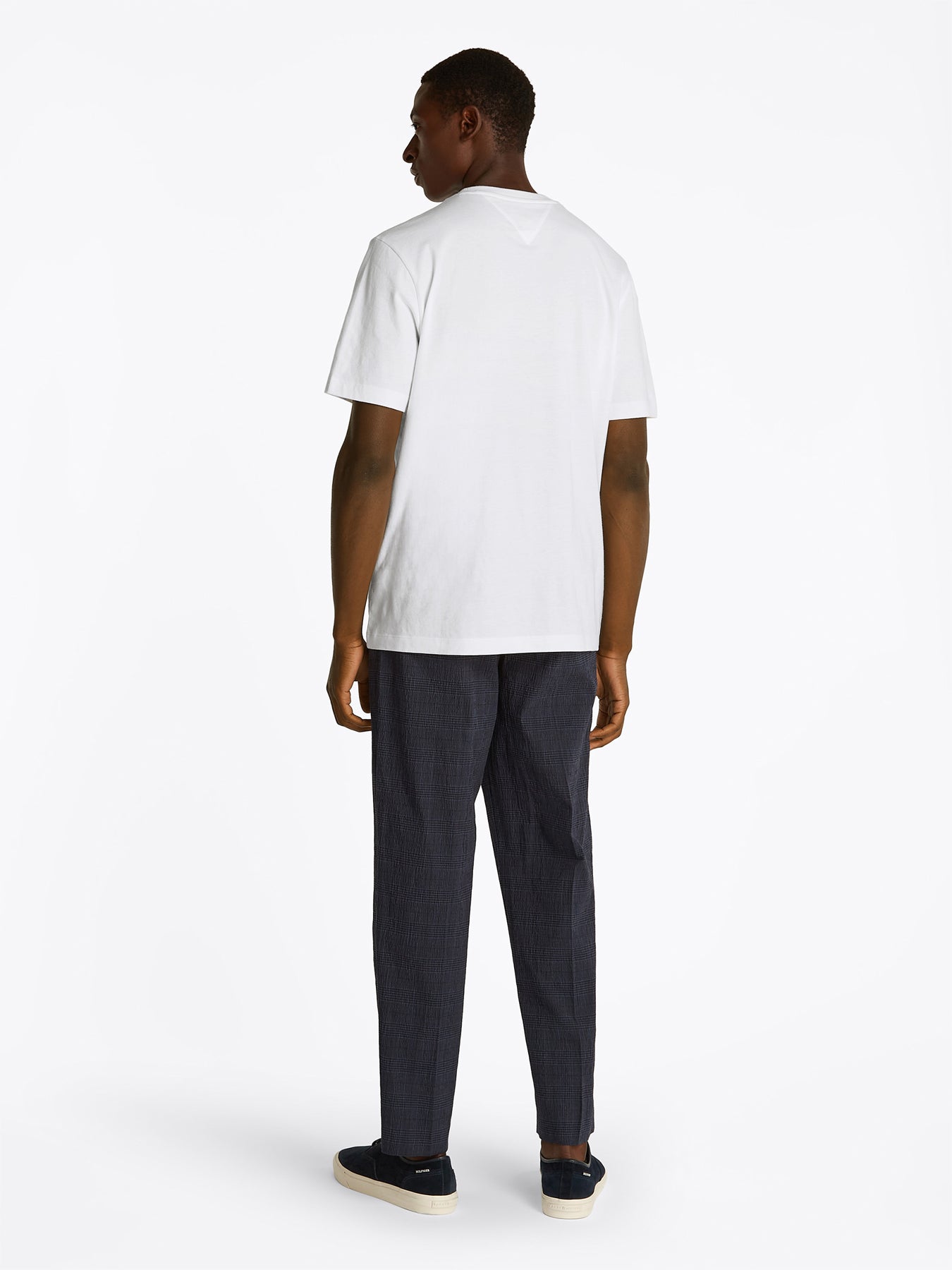 Flag Embroidery Crew Neck T-Shirt White