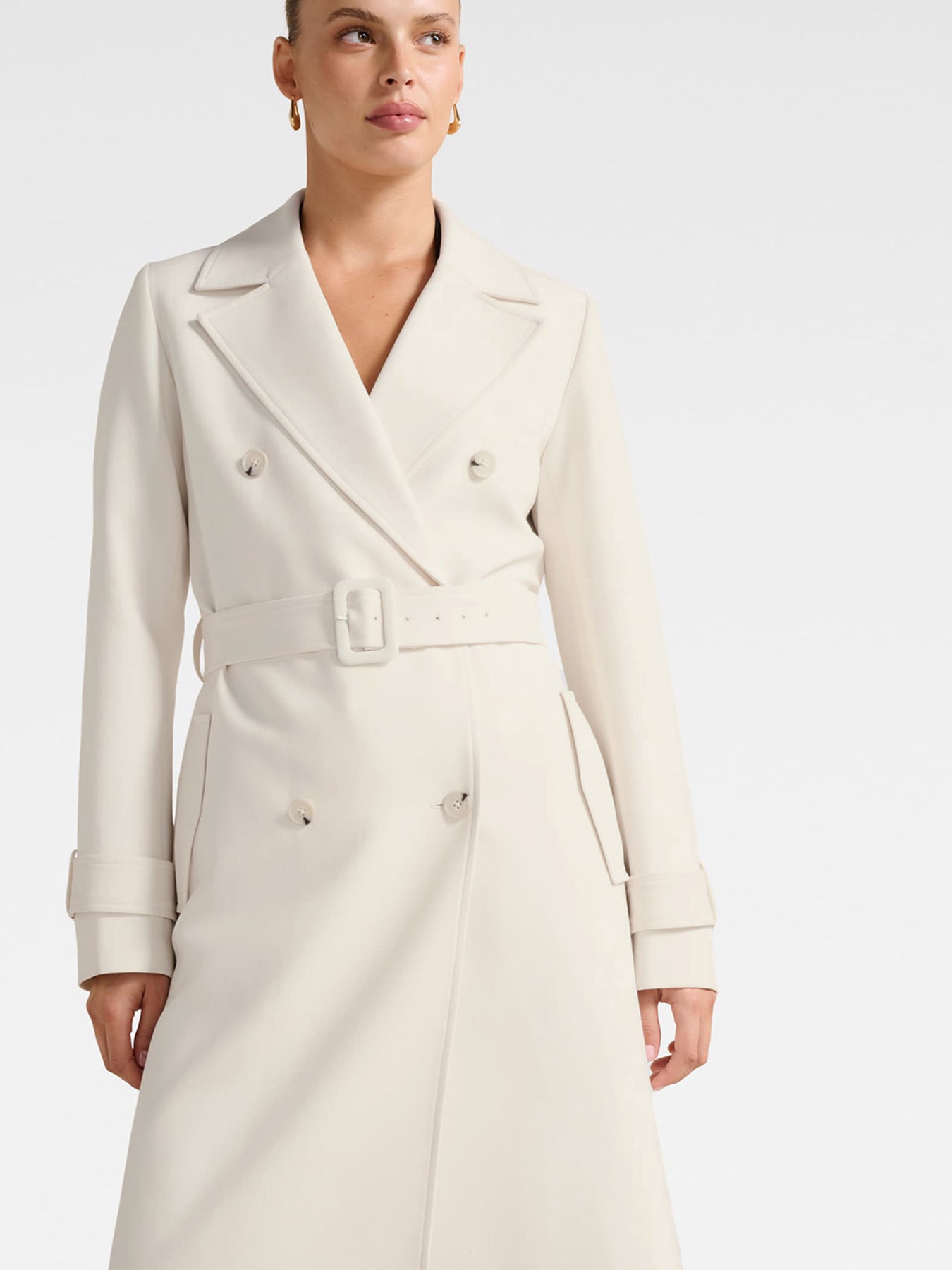 Lydia Crepe Trench Coat