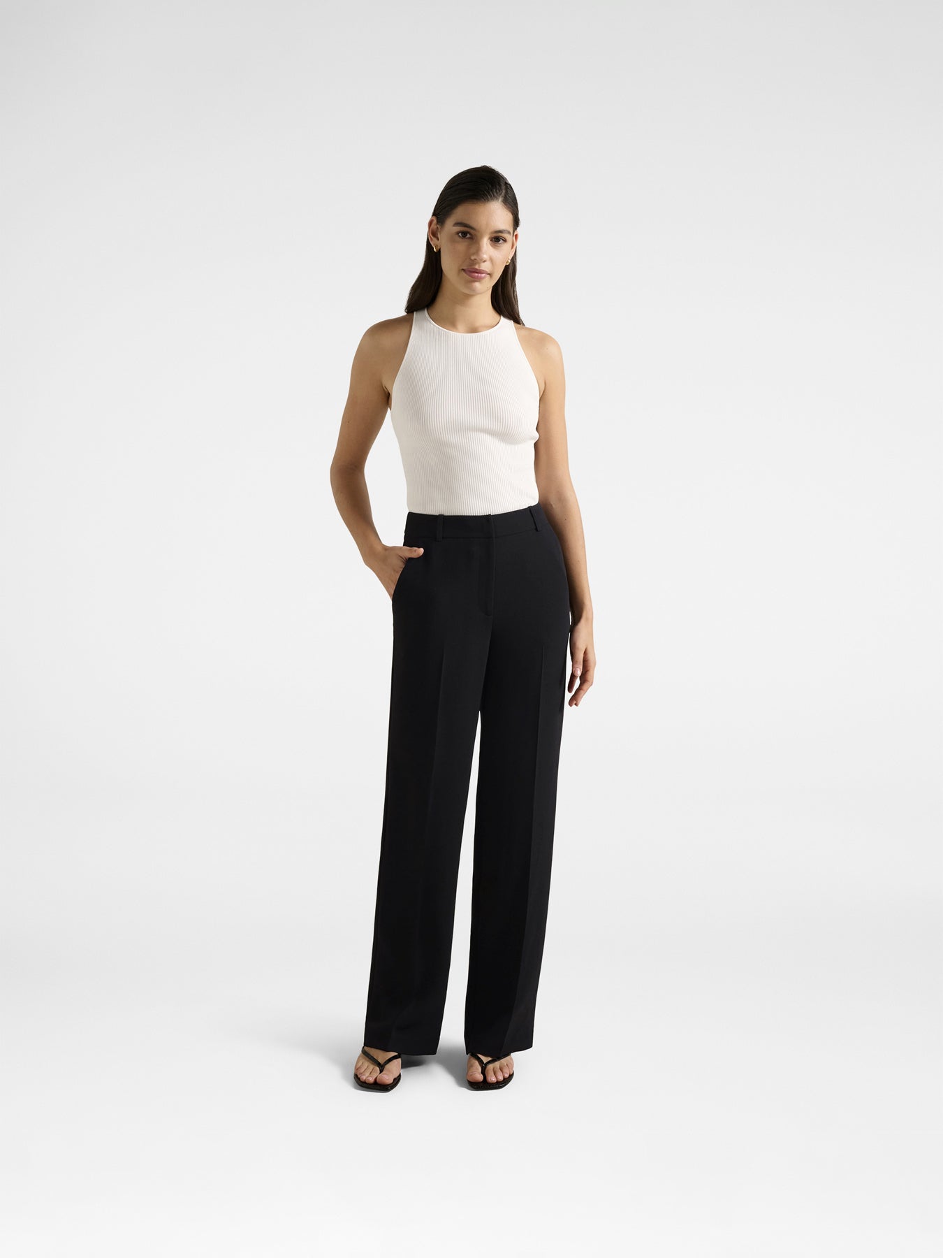 Dahlia Straight Leg Pants Black