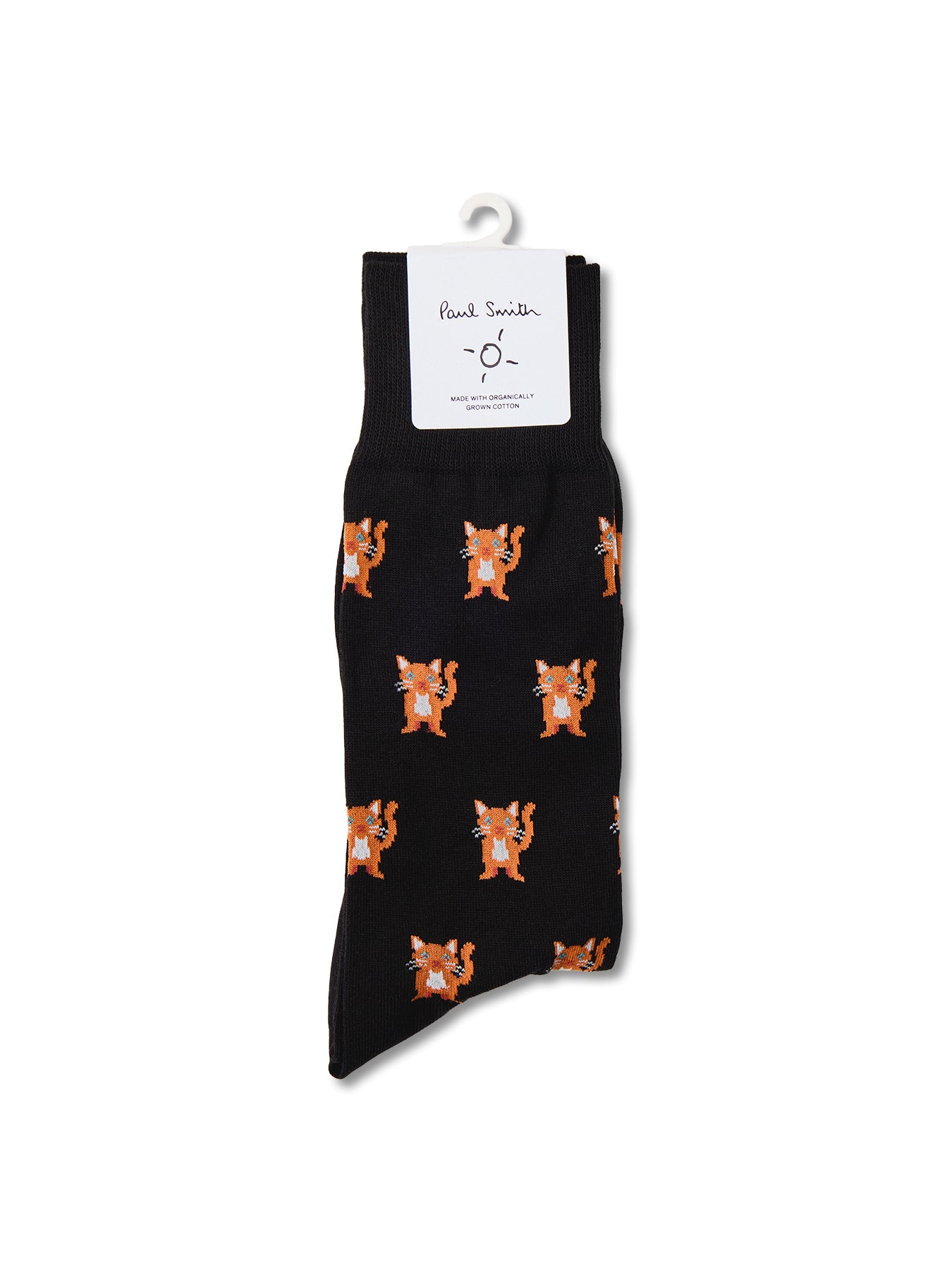 Miro Cat Patterned Socks Black