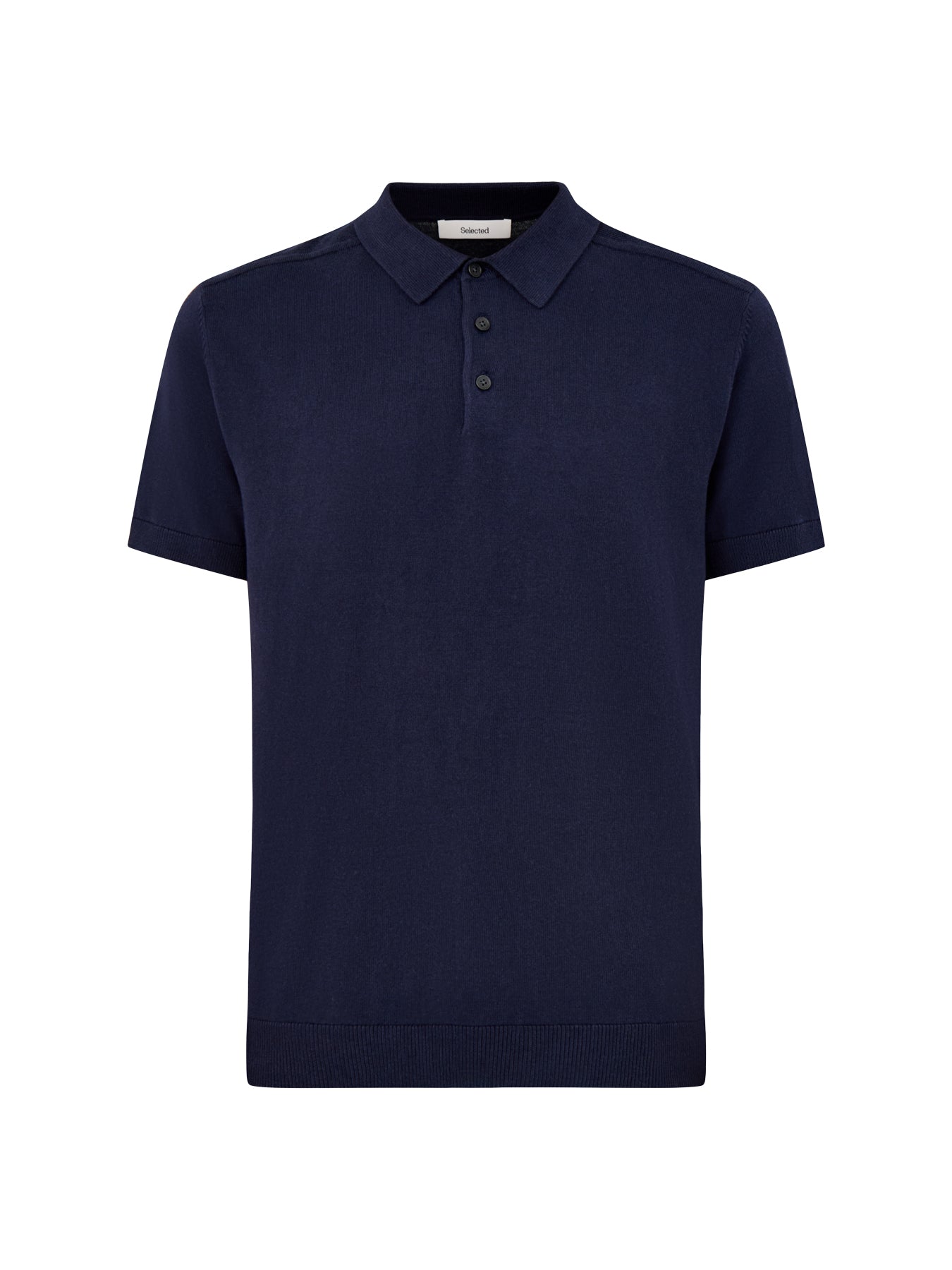 Short Sleeves Knitwear Polo Navy Blazer Melange