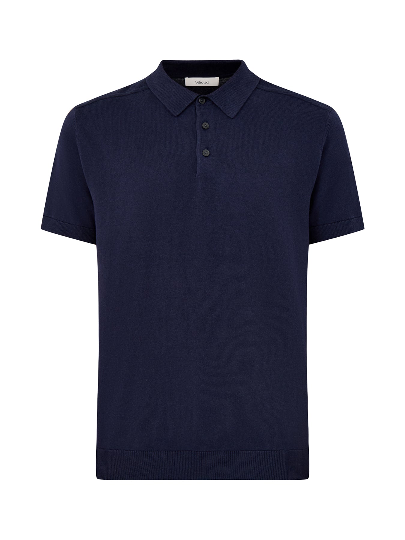 Short Sleeves Knitwear Polo Navy Blazer Melange