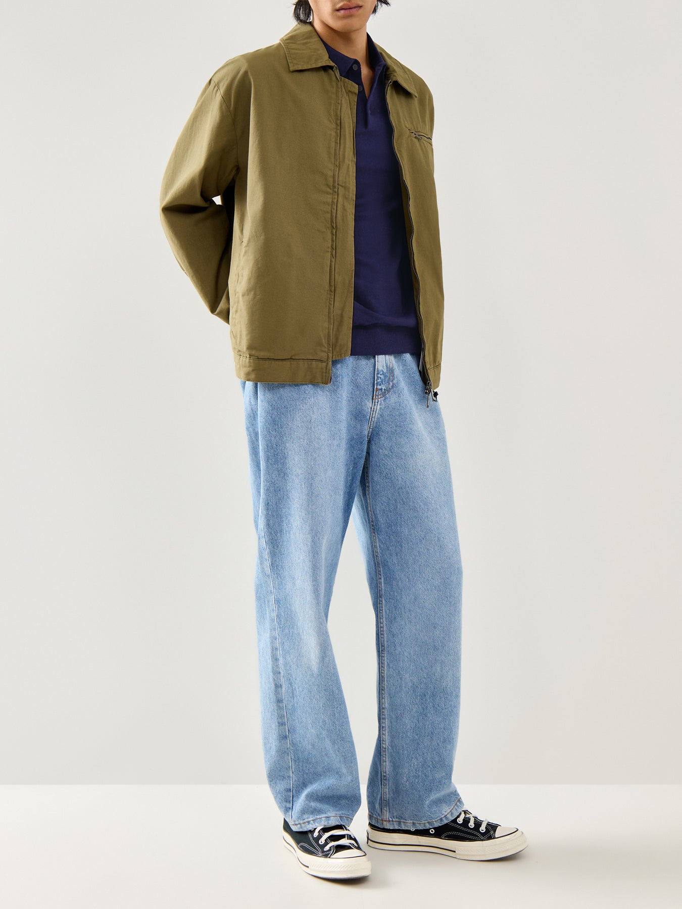 Short Sleeves Knitwear Polo Navy Blazer Melange