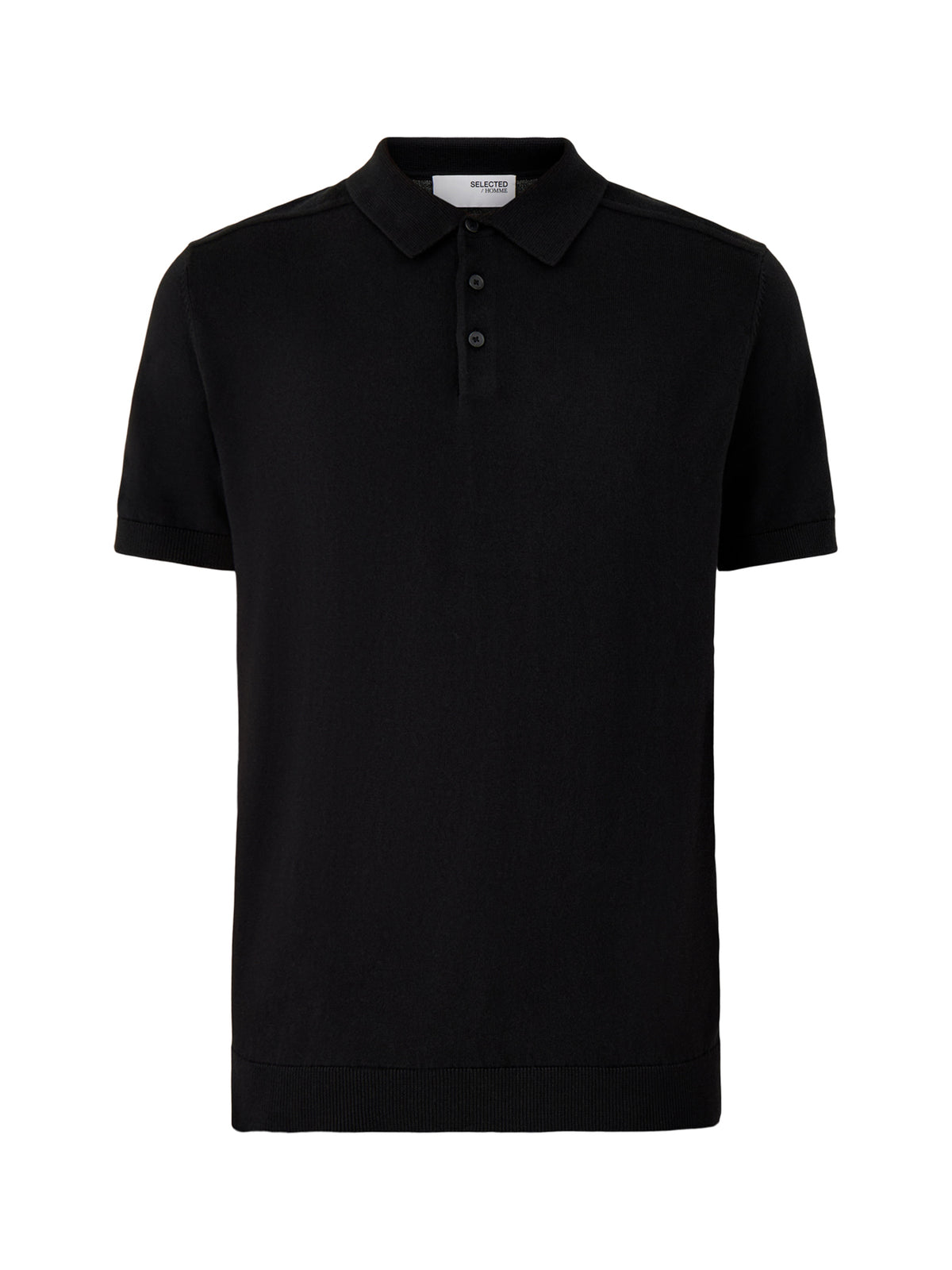 Short Sleeves Knitwear Polo Black