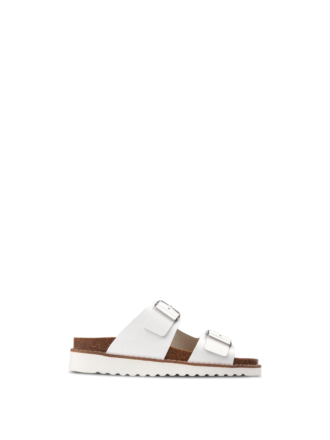 Gerti Footbed Sandals White