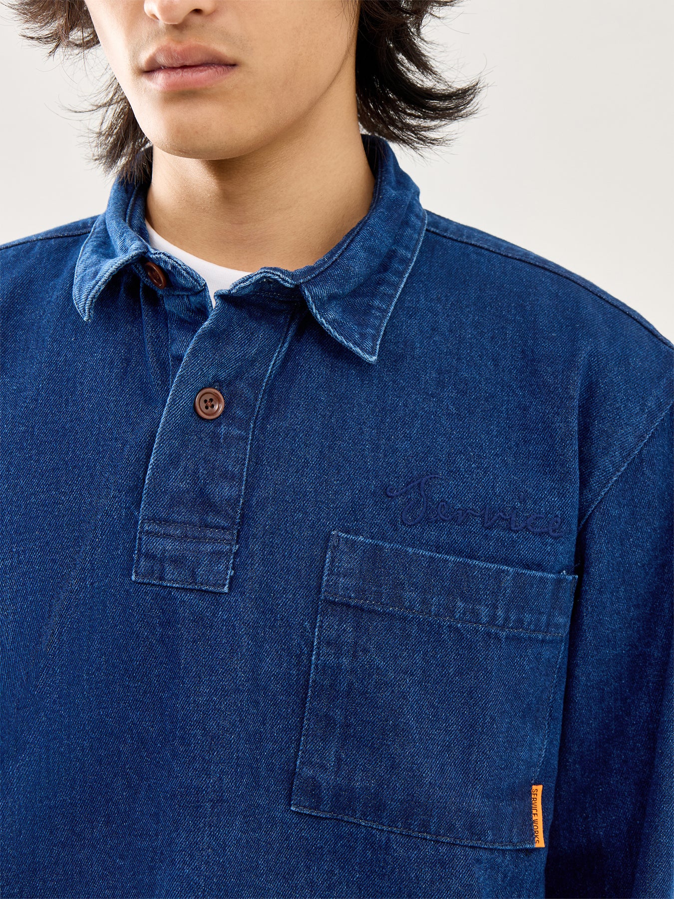 Denim Script Popover Indigo
