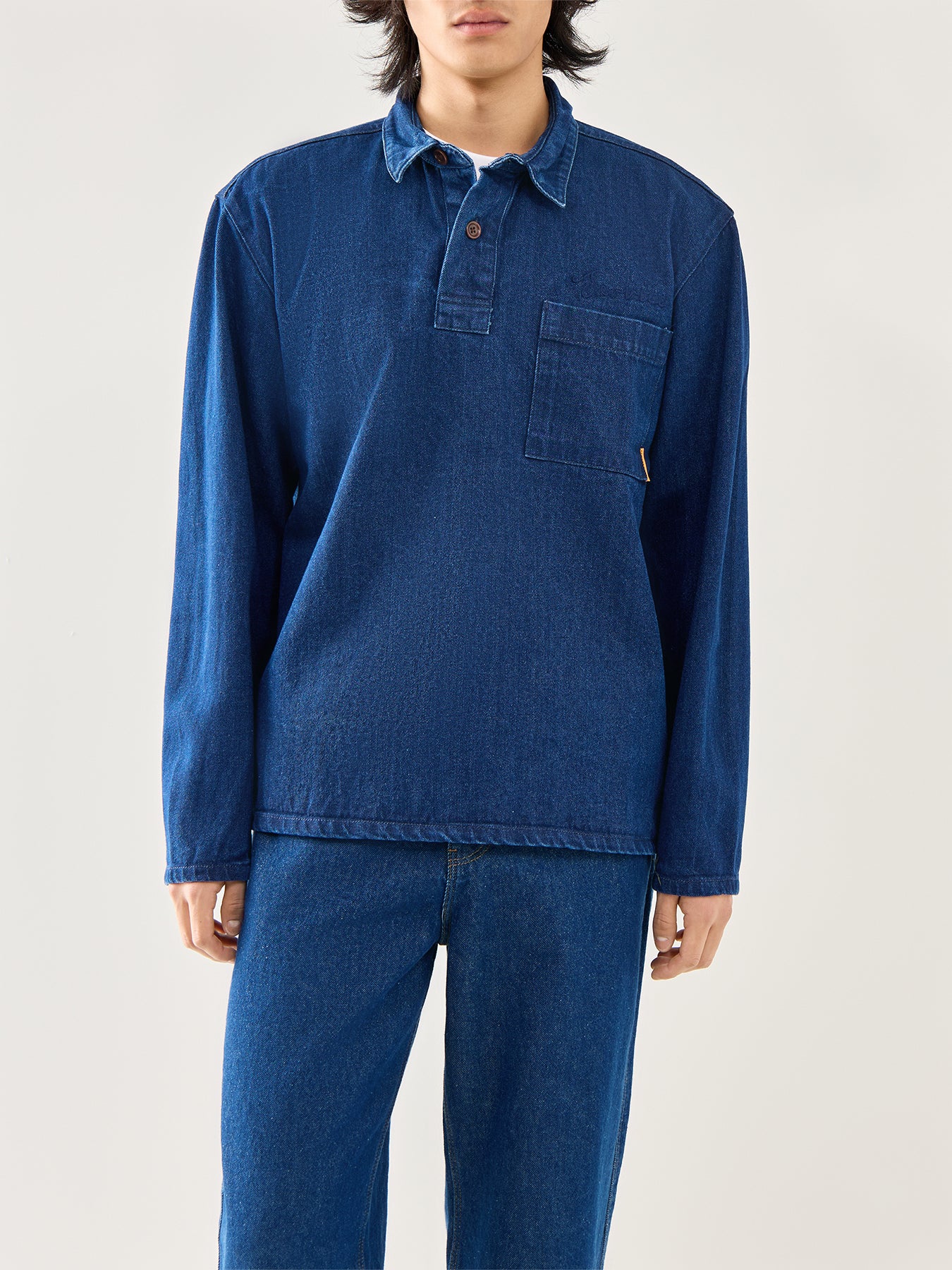 Denim Script Popover Indigo