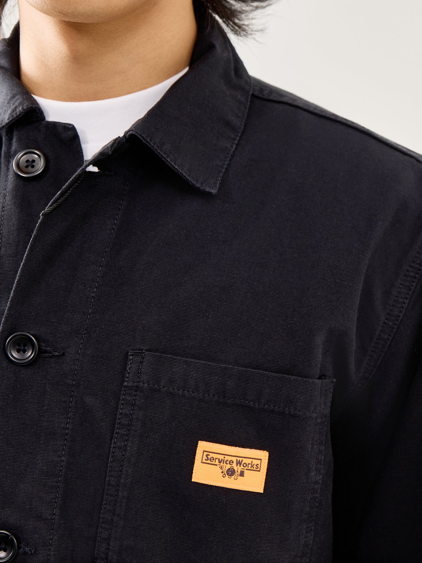 Canvas Chore Shirt Black