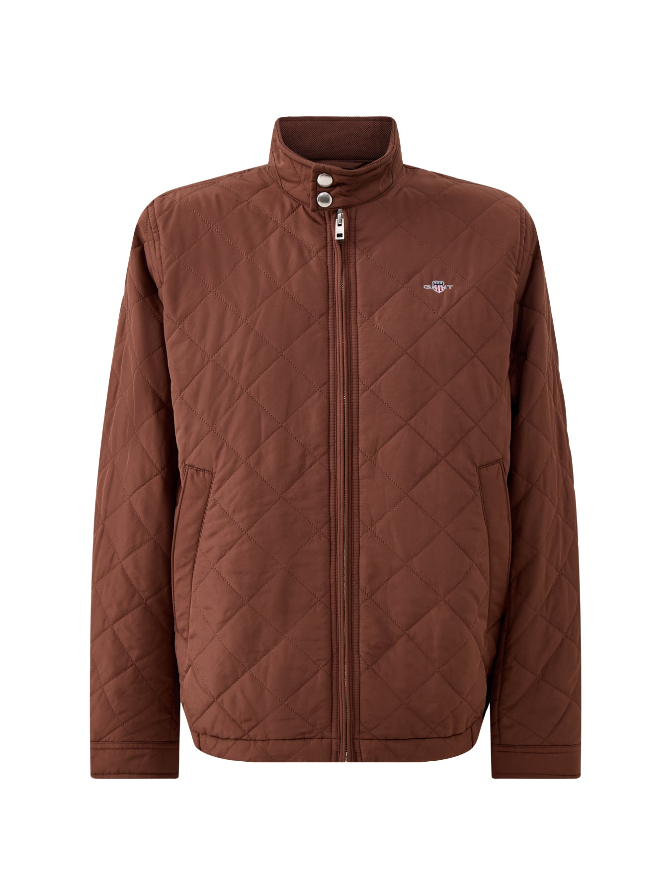 Quilted Windcheater Jacket Brown