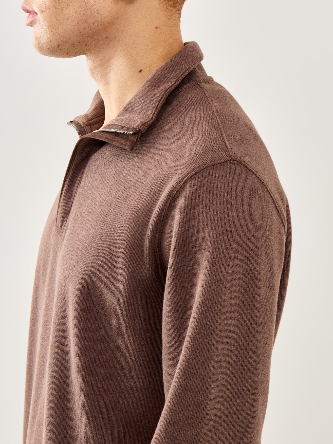 Light Sacker Half Zip Brown