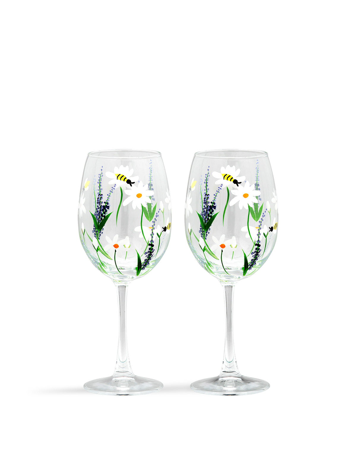 Springtime Toast Wine Glass Set of 2