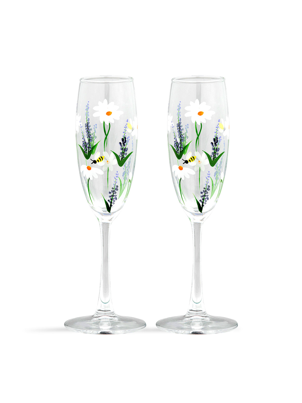 Springtime Toast Champagne Flute Set of 2
