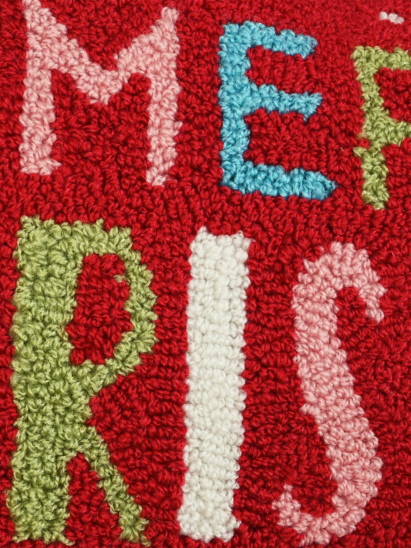 Merry Christmas Hook Cushion 30x50cm
