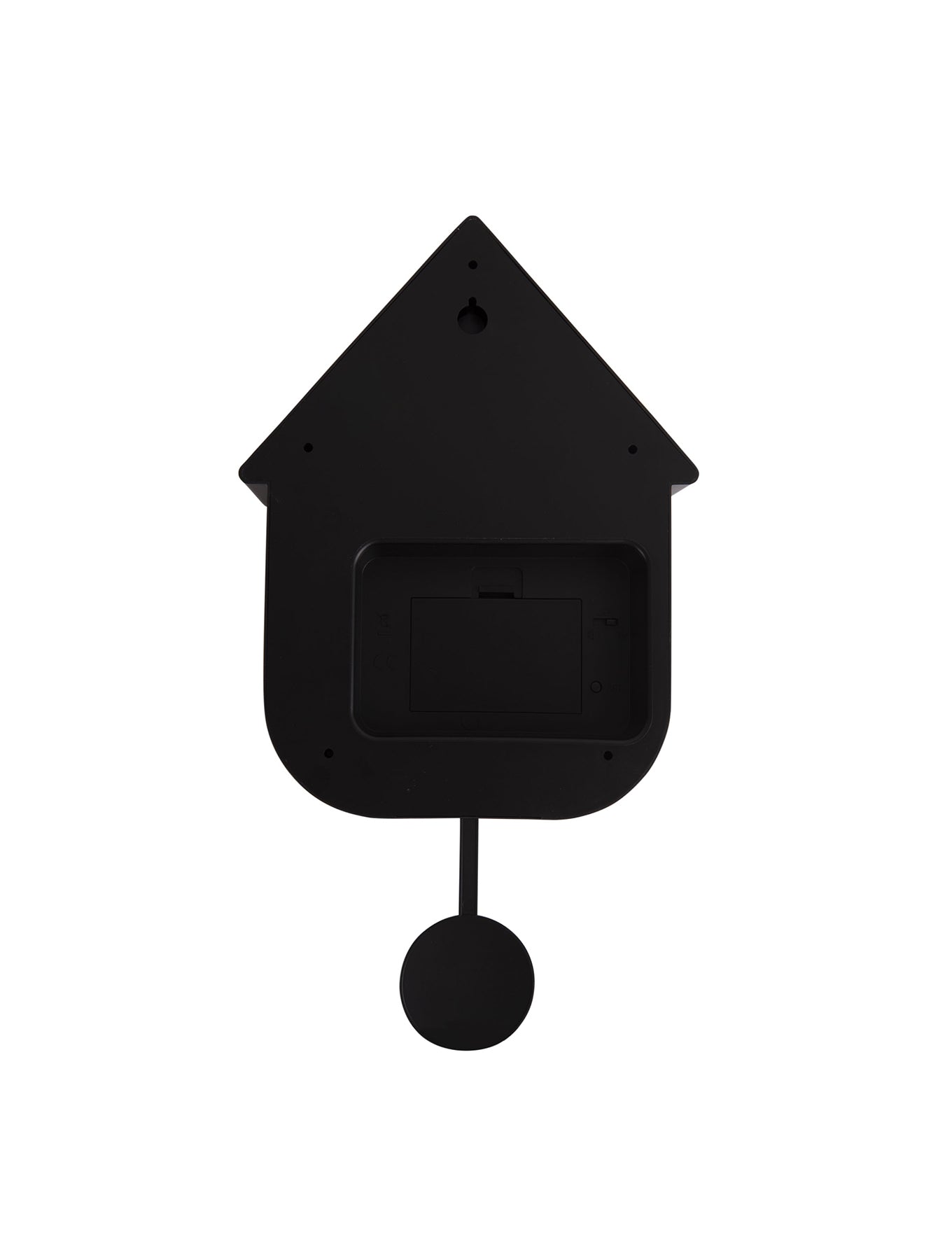 Black Wall clock Modern Cuckoo ABS