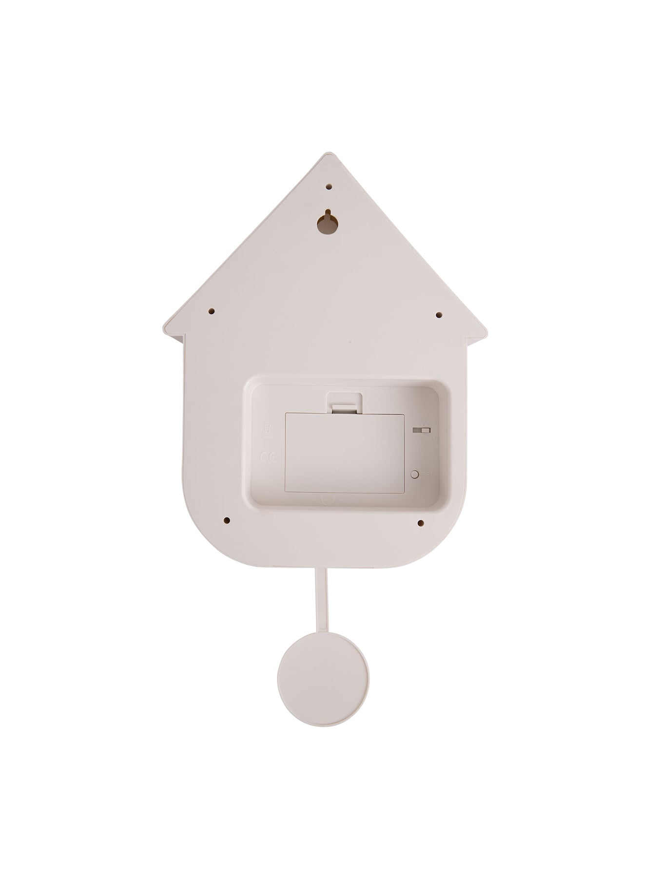 White Wall clock Modern Cuckoo ABS