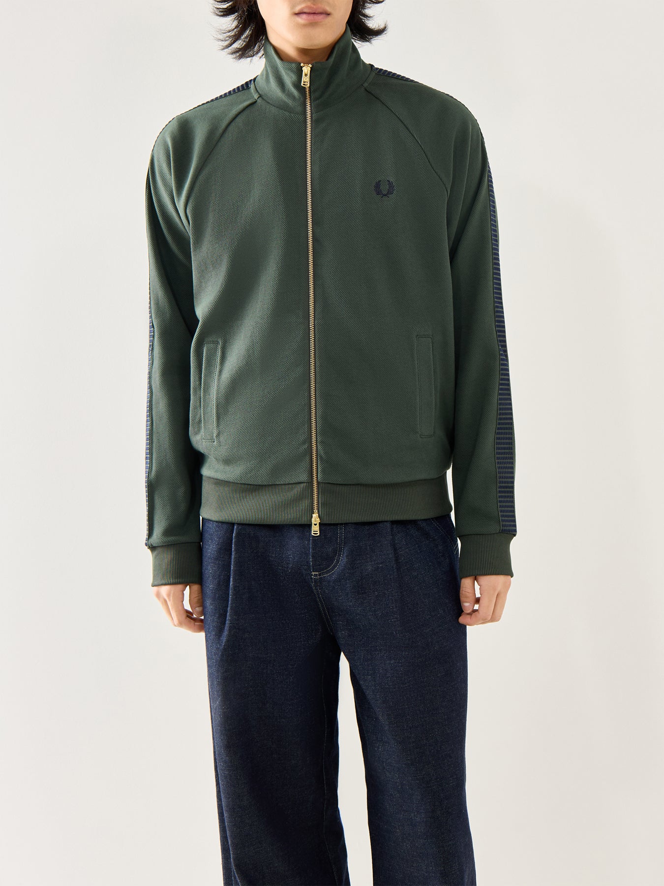 Dash Taped Track Jacket Green