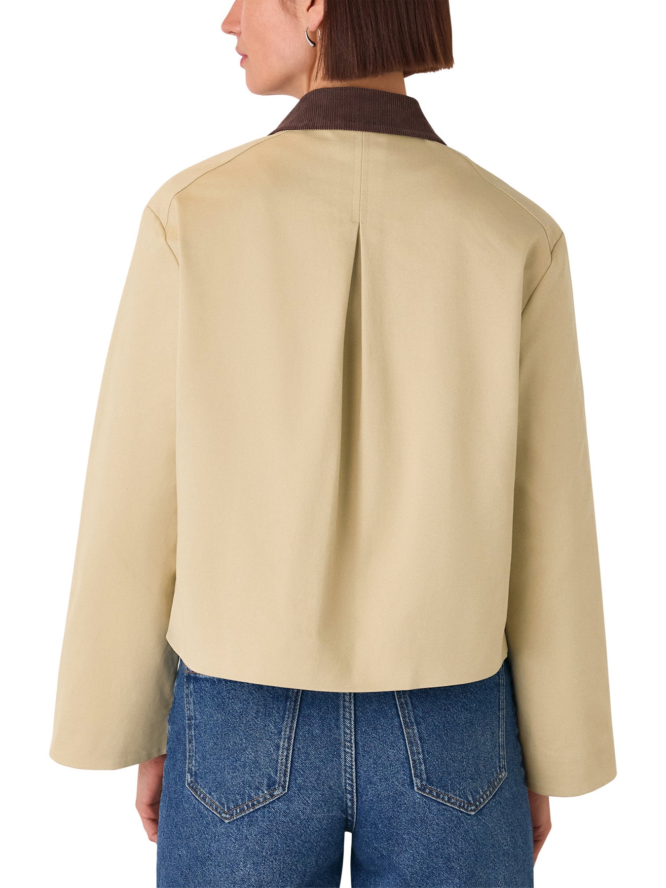 Corduroy Collar Jacket Beige
