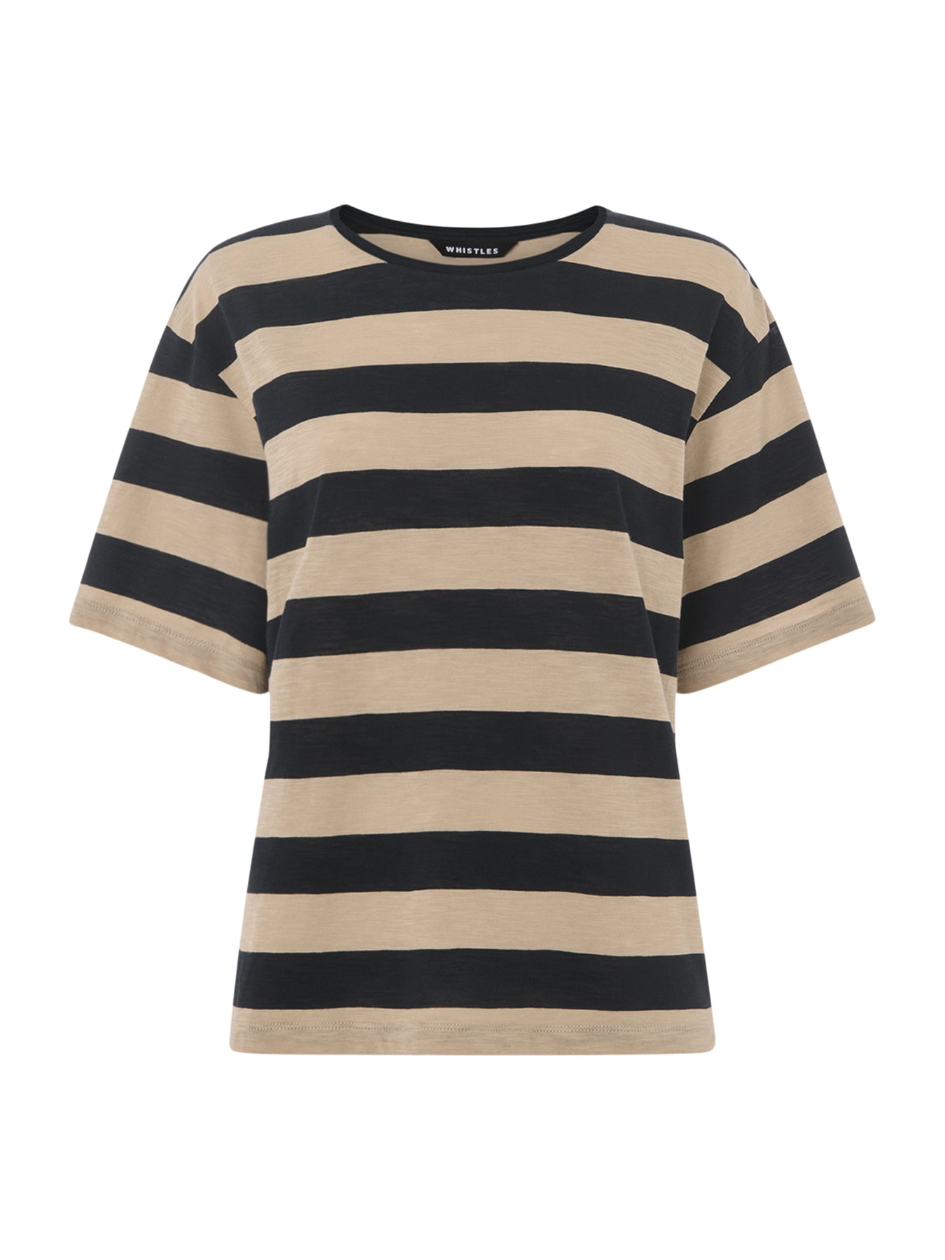 Wide Stripe Tee Black