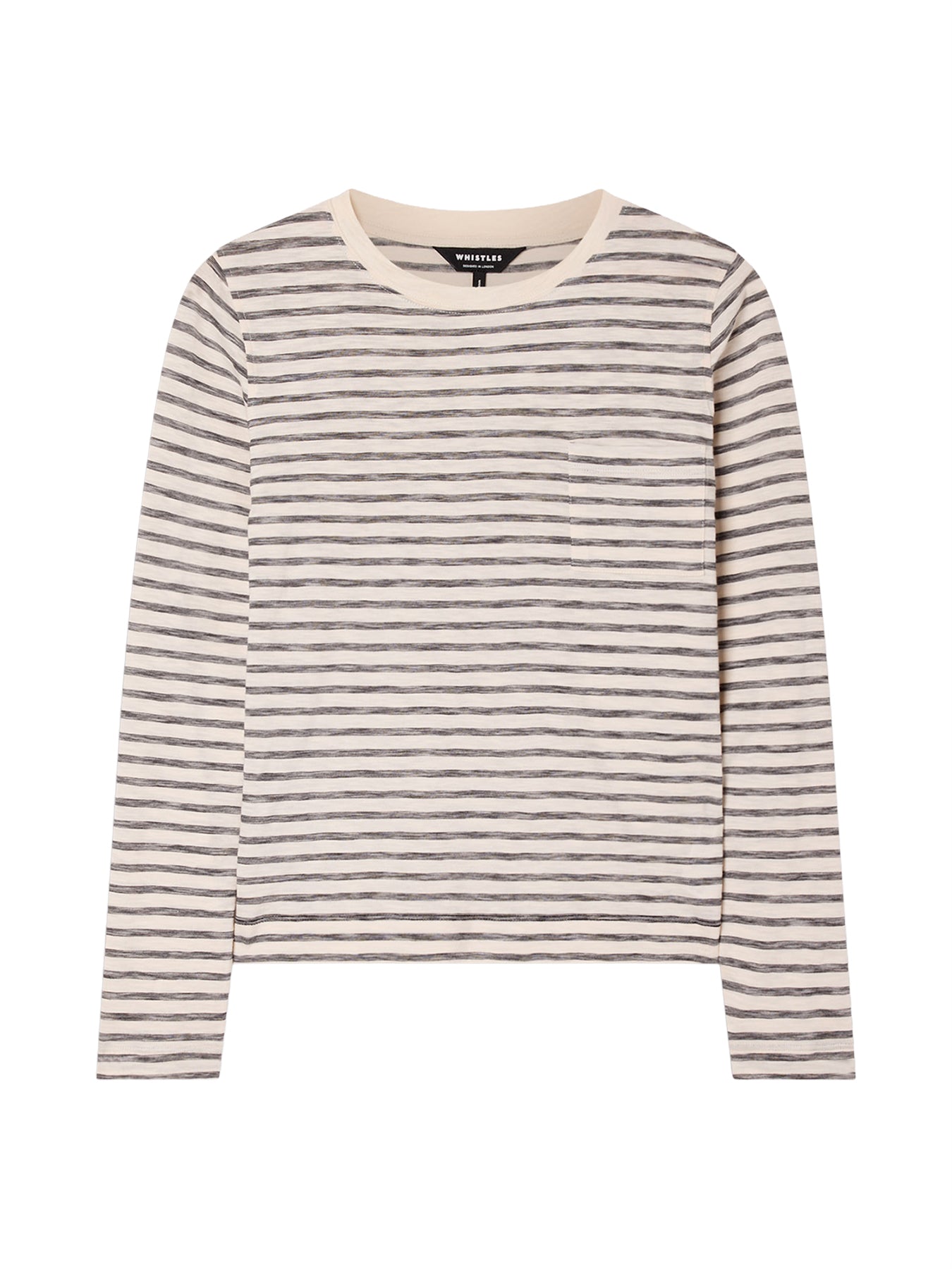 Stripe Cotton Jersey Top White