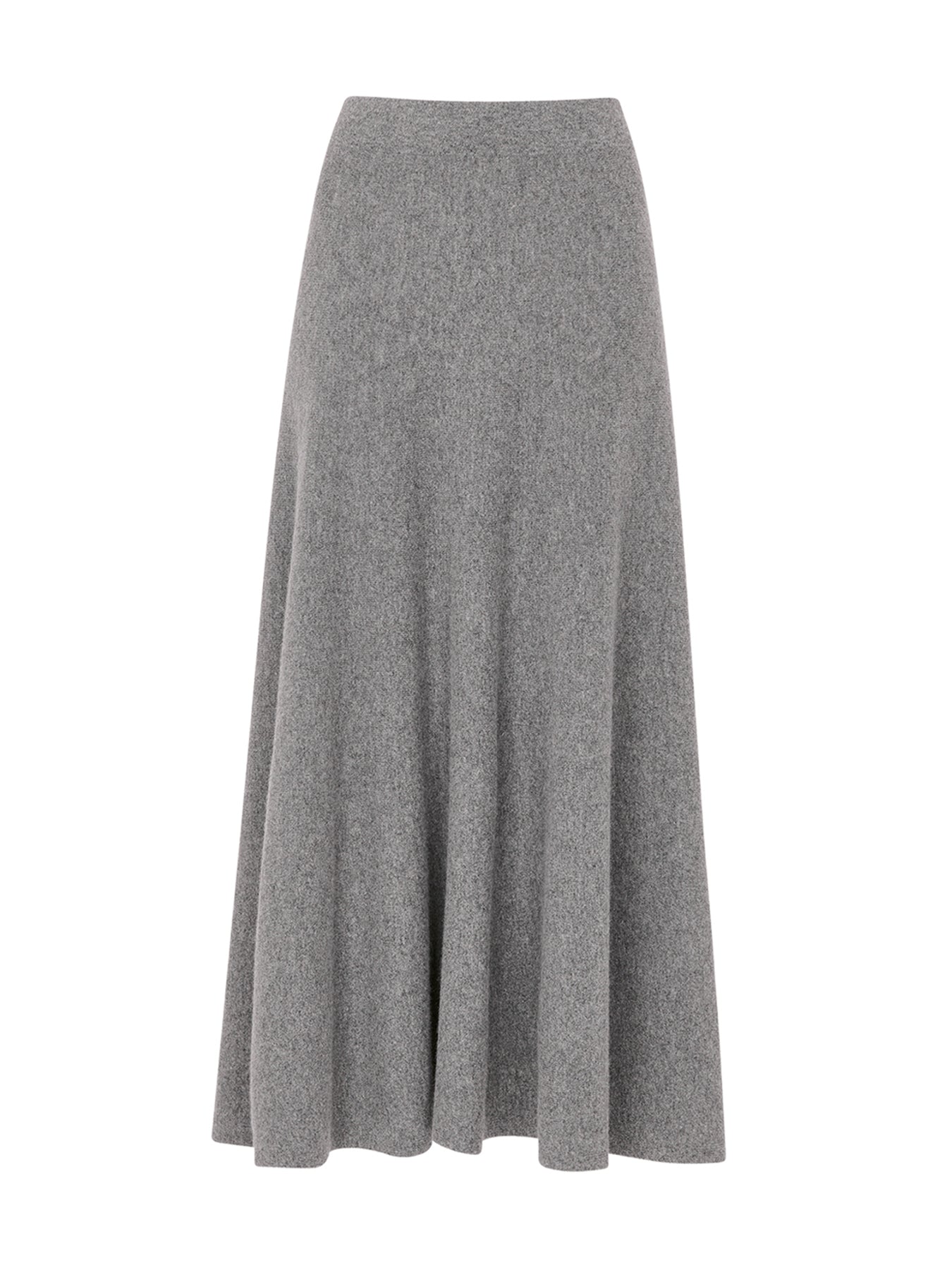Knitted Midi Skirt Grey