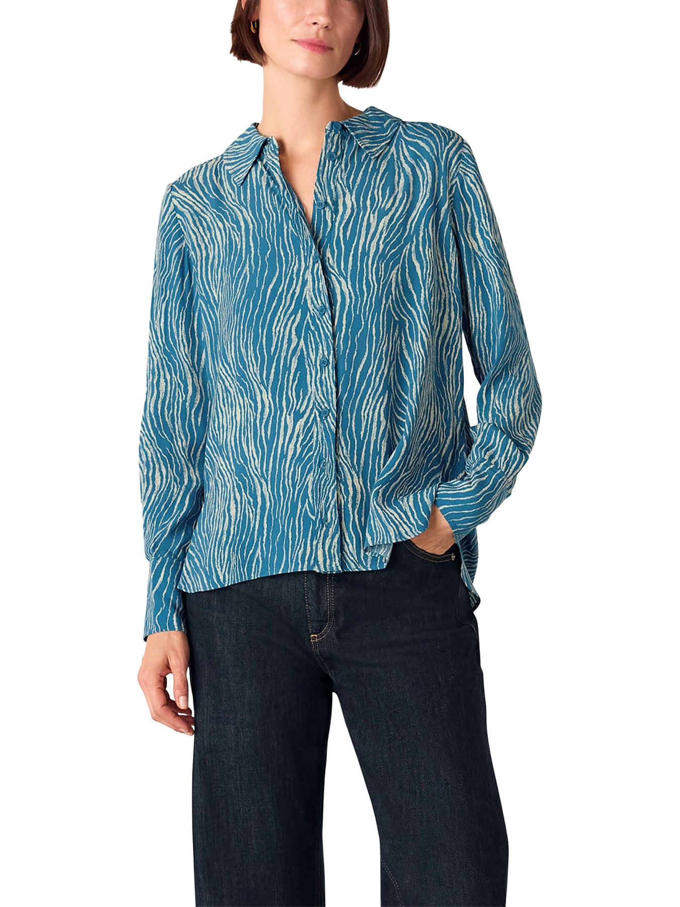 Zebra Button Through Shirt