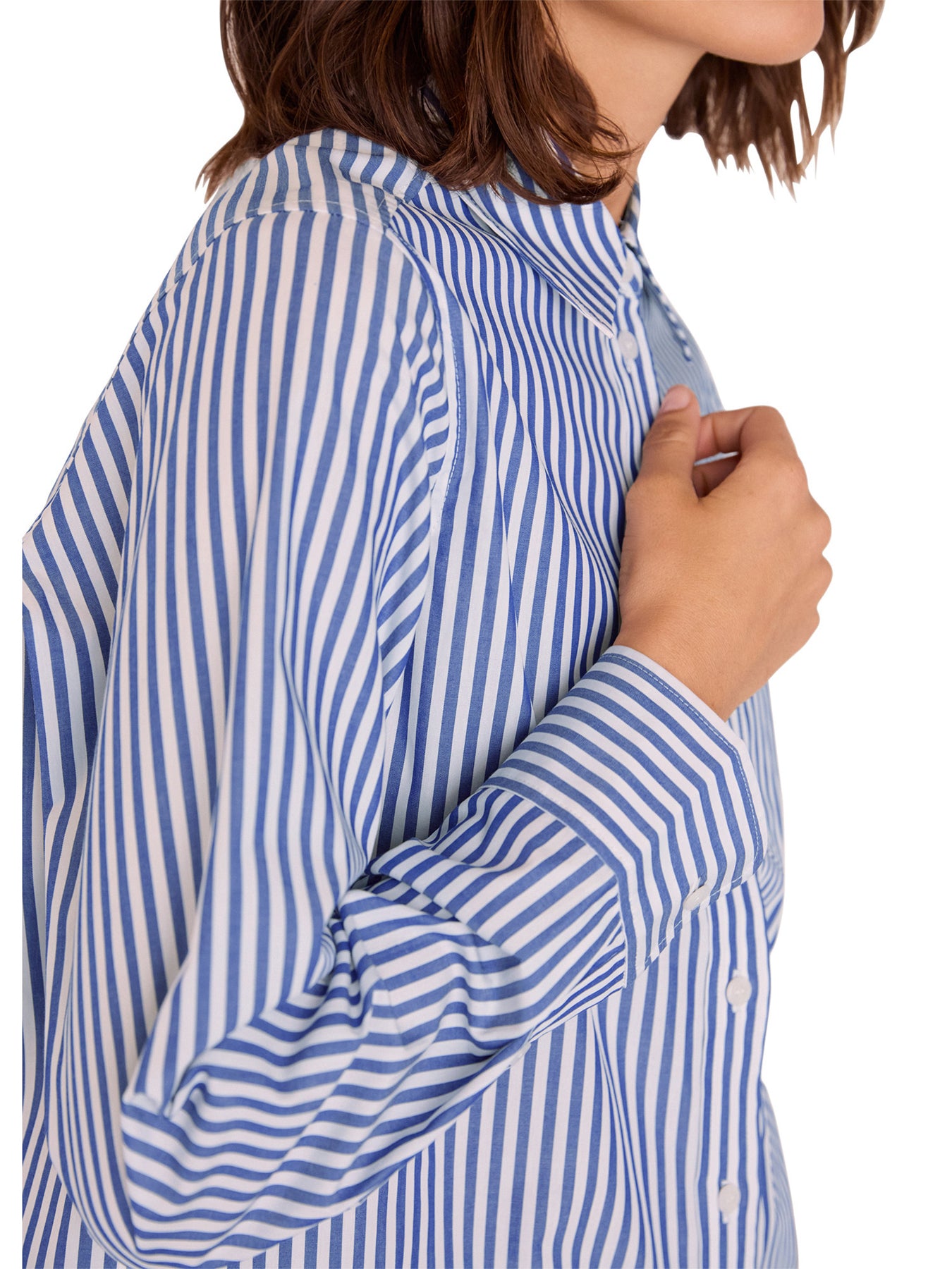 Relaxed Fit Stripe Shirt Blue