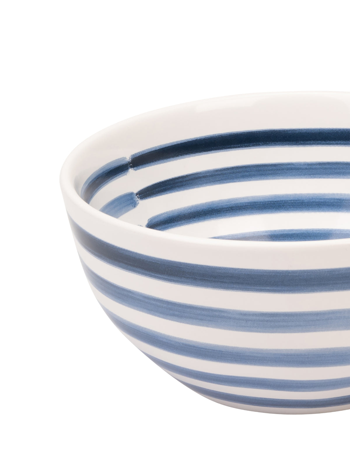 Striped Cereal Bowl Blue