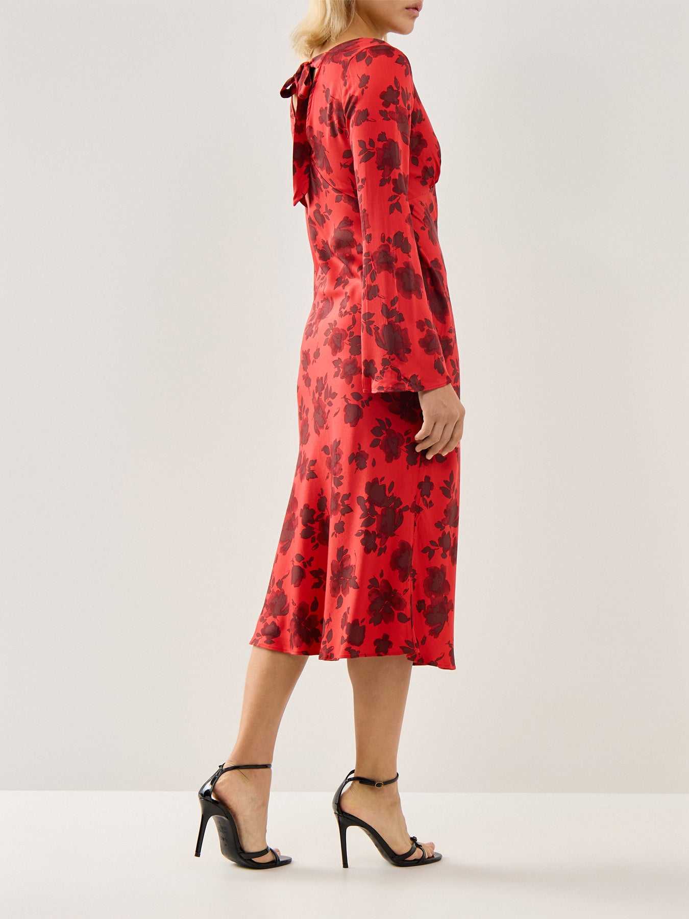 Josie Midi Dress Red Floral