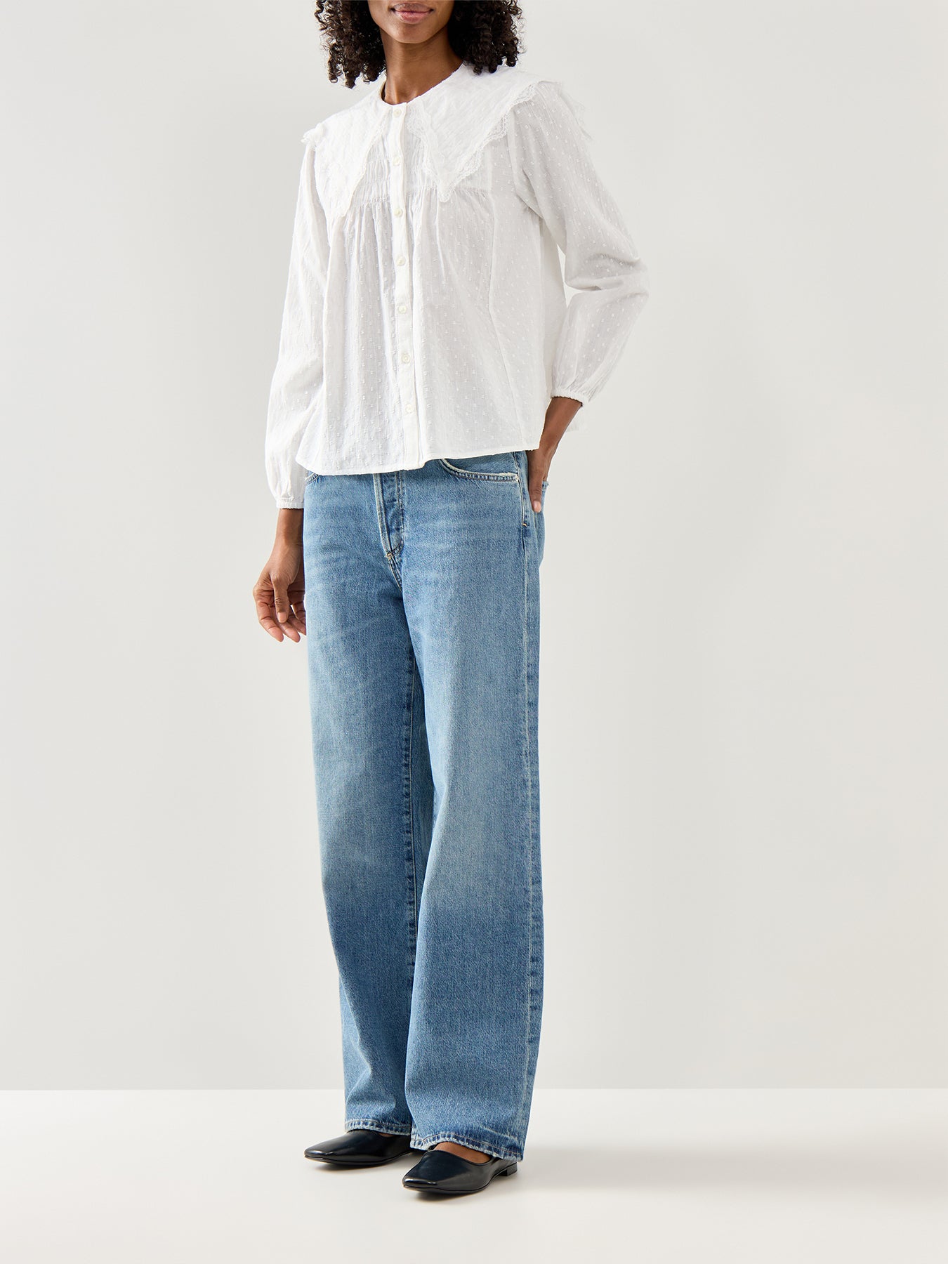 Collared Blouse White