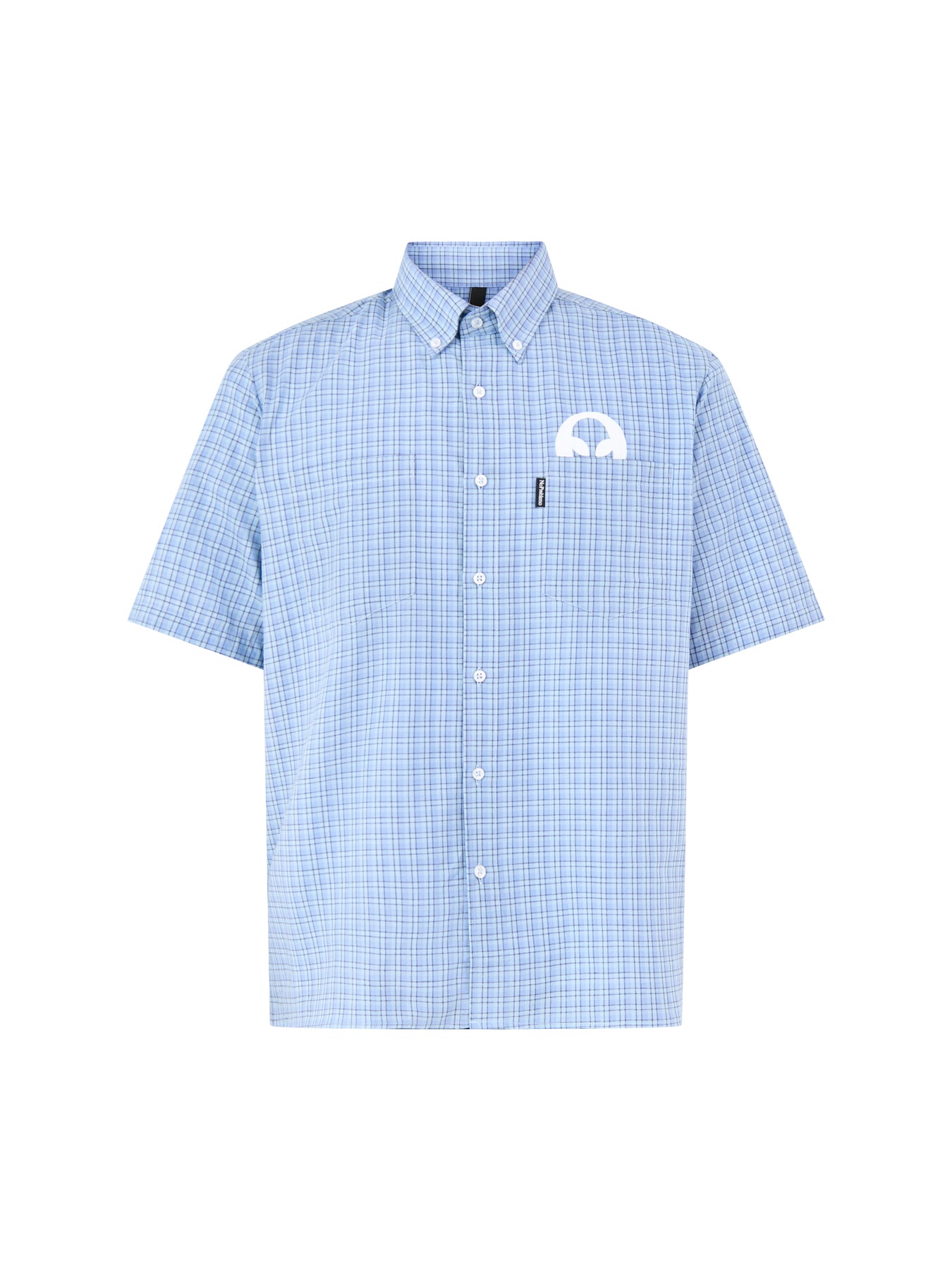 Alien-O Check Short Sleeve Shirt Blue