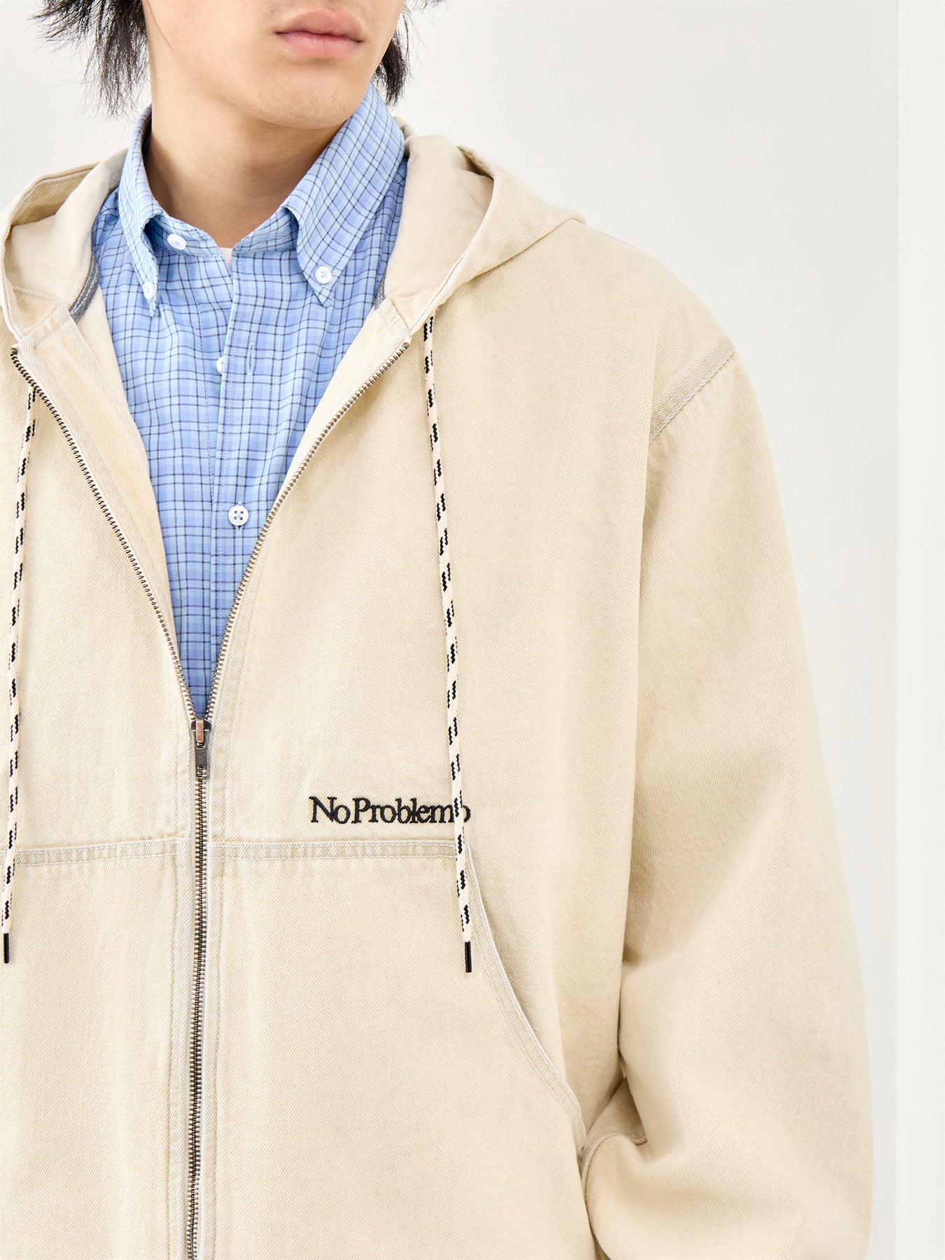 Workwear Denim Jacket Beige