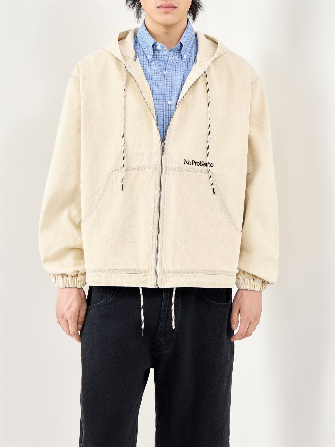 Workwear Denim Jacket Beige