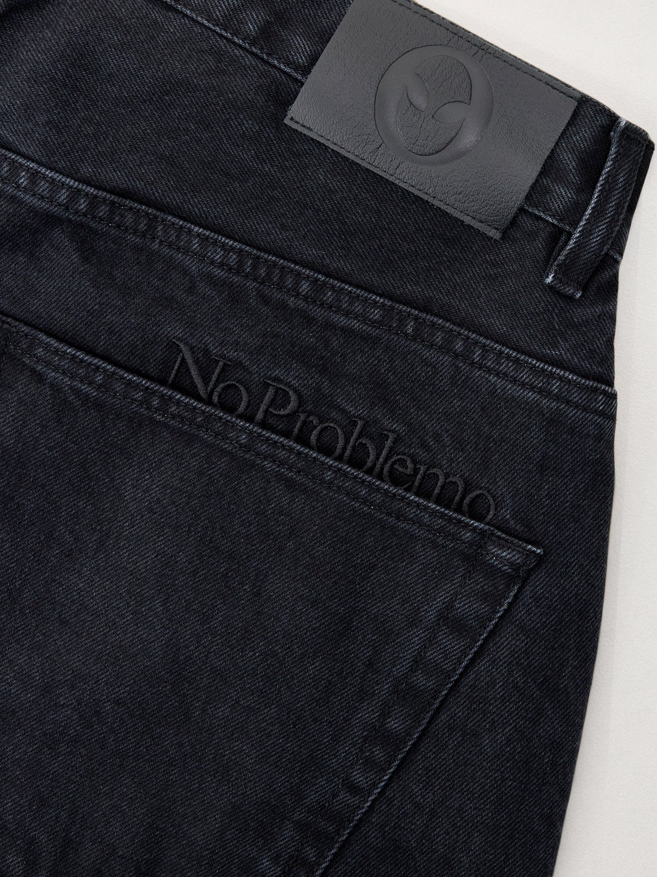 Baggy Denim Shorts Black