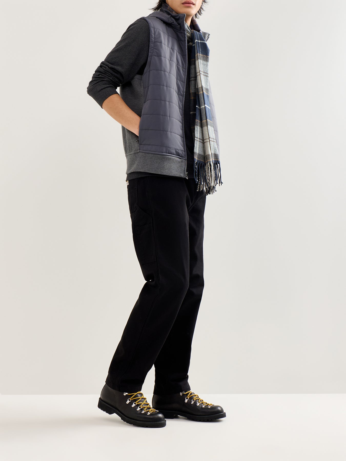 Double Knit Hybrid Gilet Grey