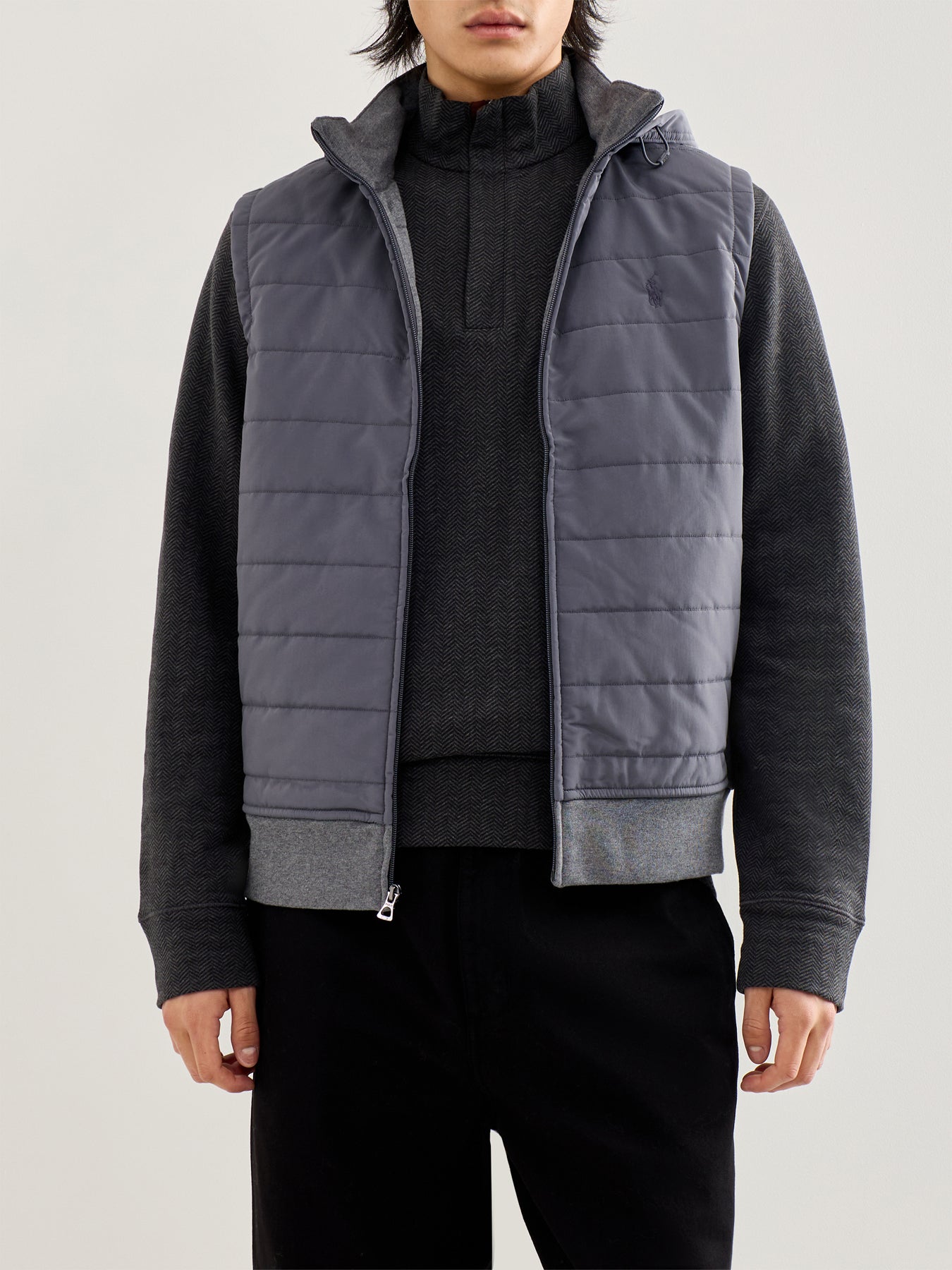 Double Knit Hybrid Gilet Grey
