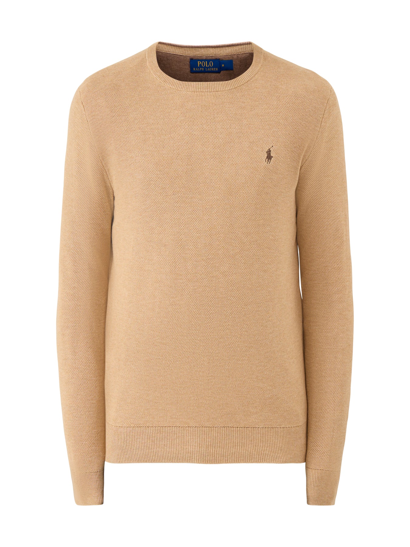 Pique Textured Crew Knit Brown