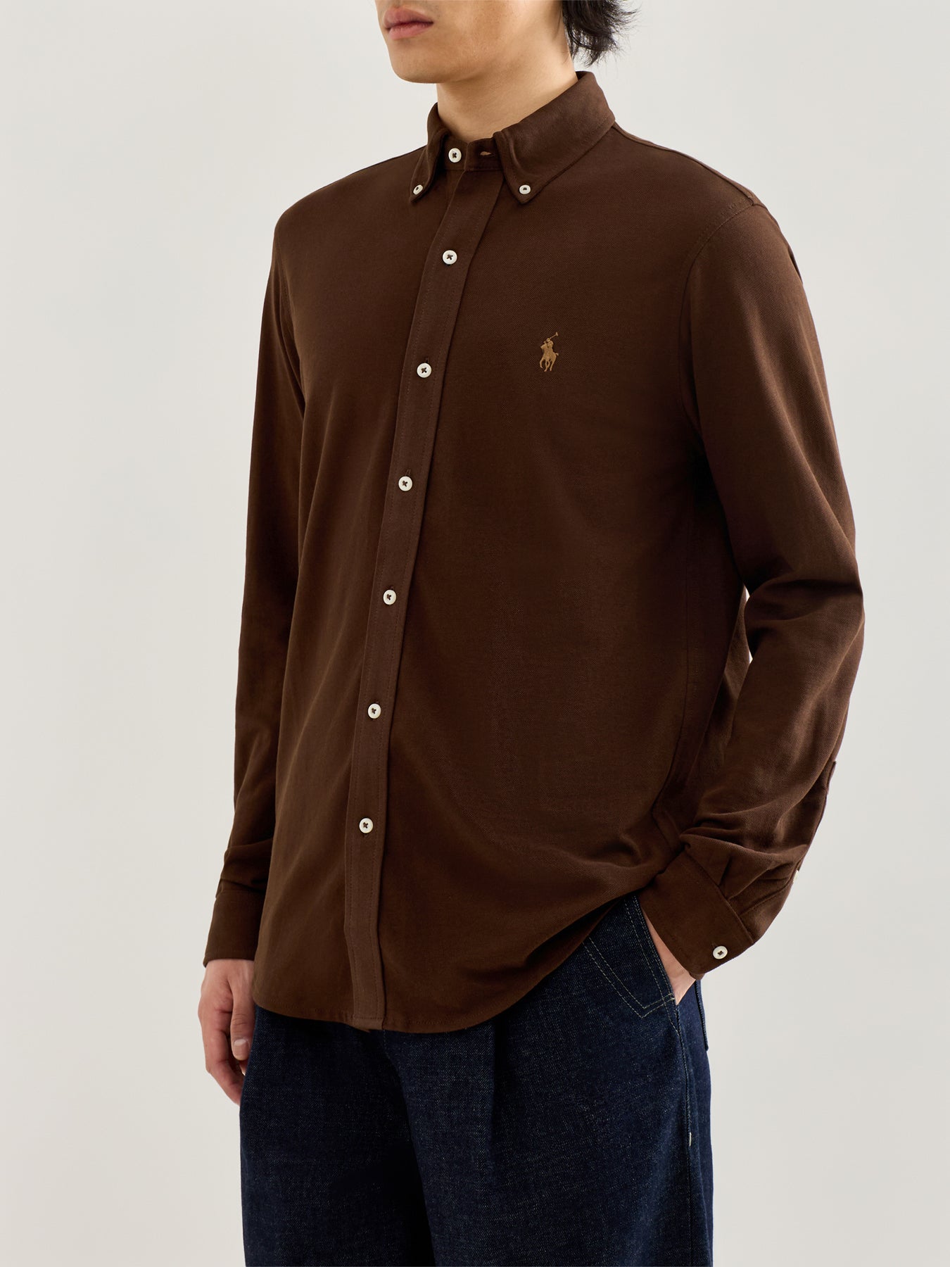 Featherweight Button-Down Collar Shirt Brown