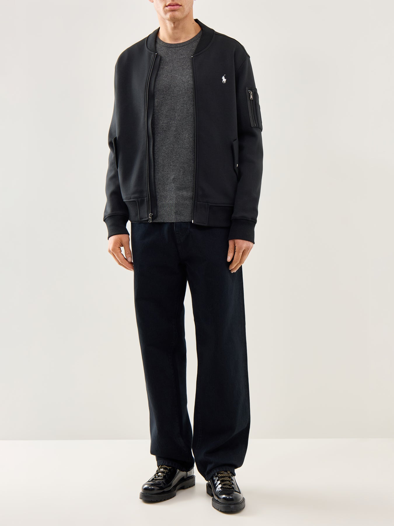 Double Knit Bomber Black