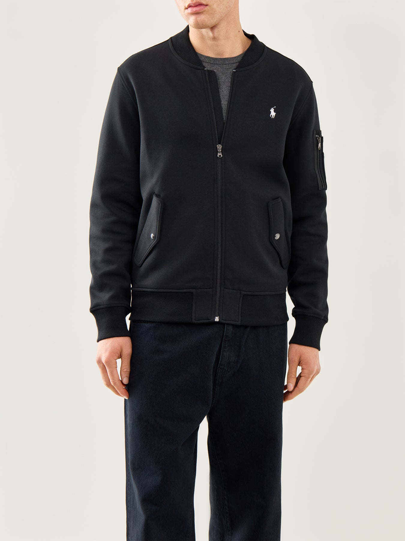 Double Knit Bomber Black