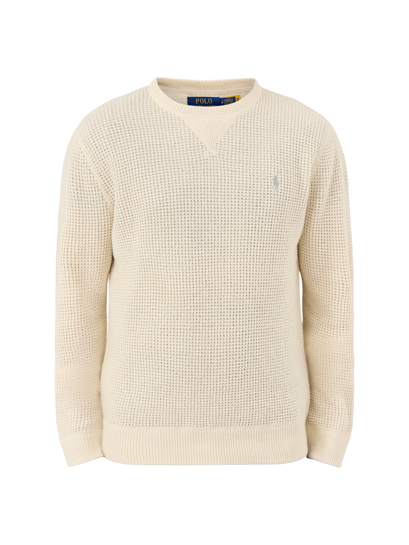 Textured Woolen Crew Knit Cream