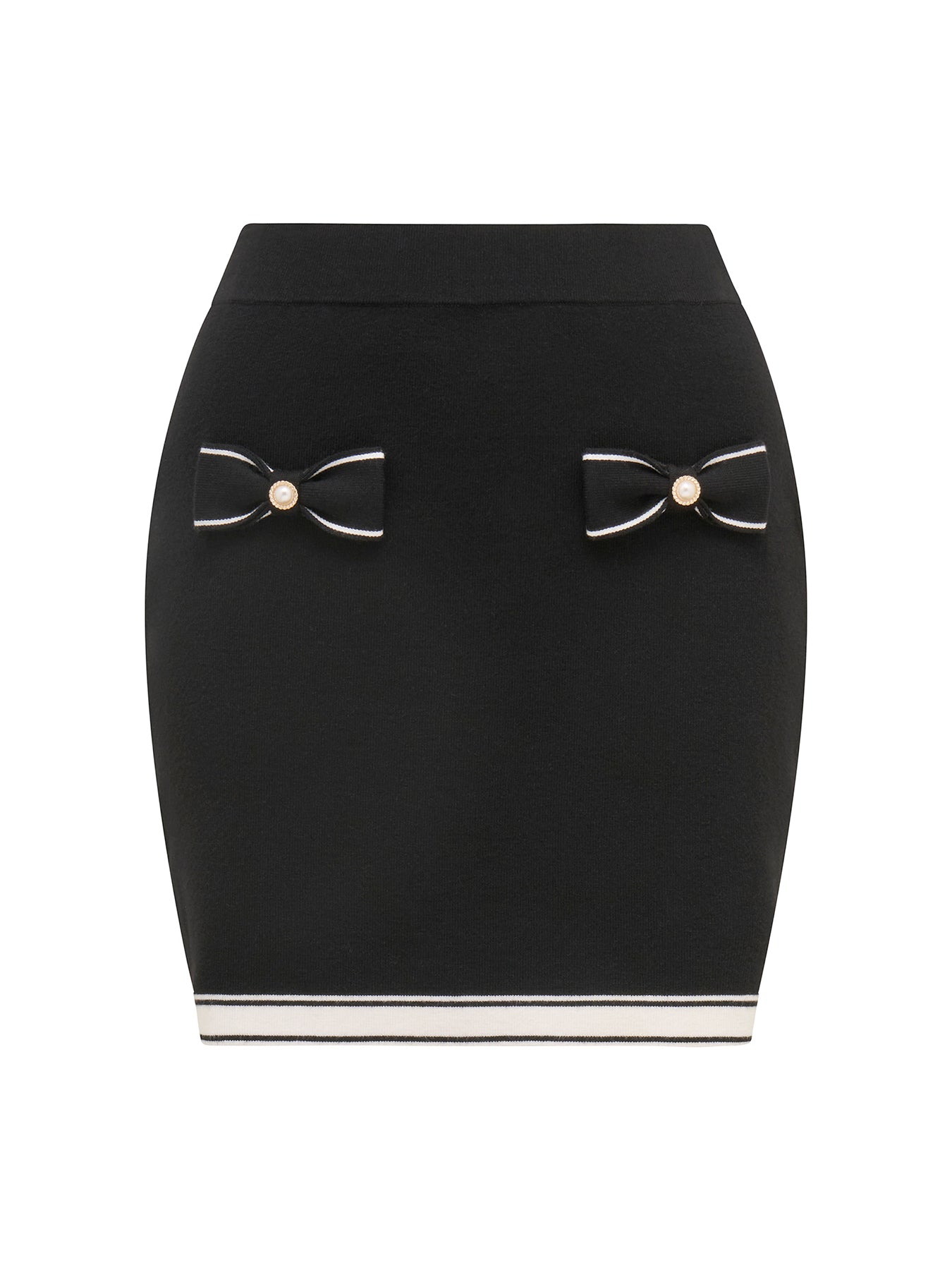 Cece Bow Detail Skirt Black
