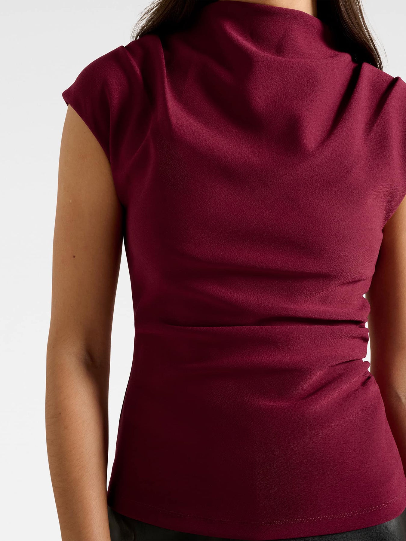 Leenah Grown On Neck Crepe Top