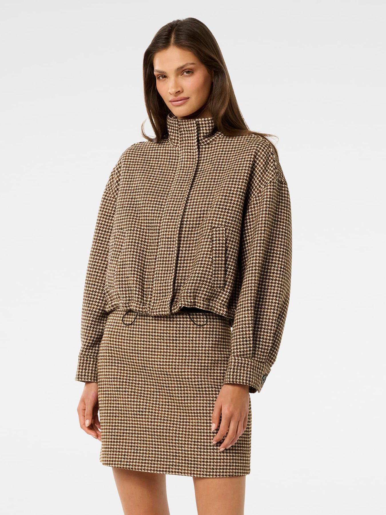 Kaia Checked Crop Jacket