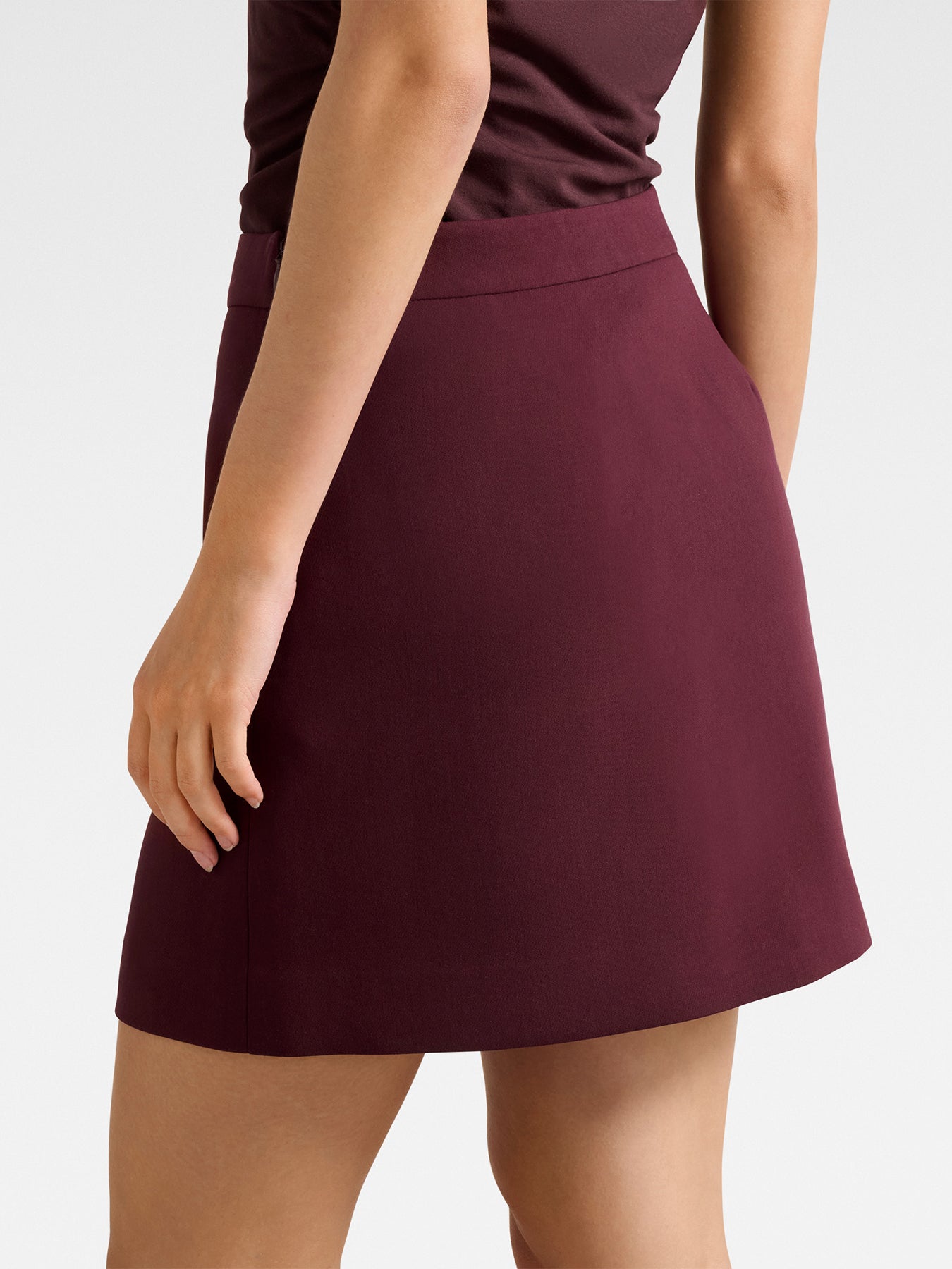 Lee A Line Mini Skirt Cherry