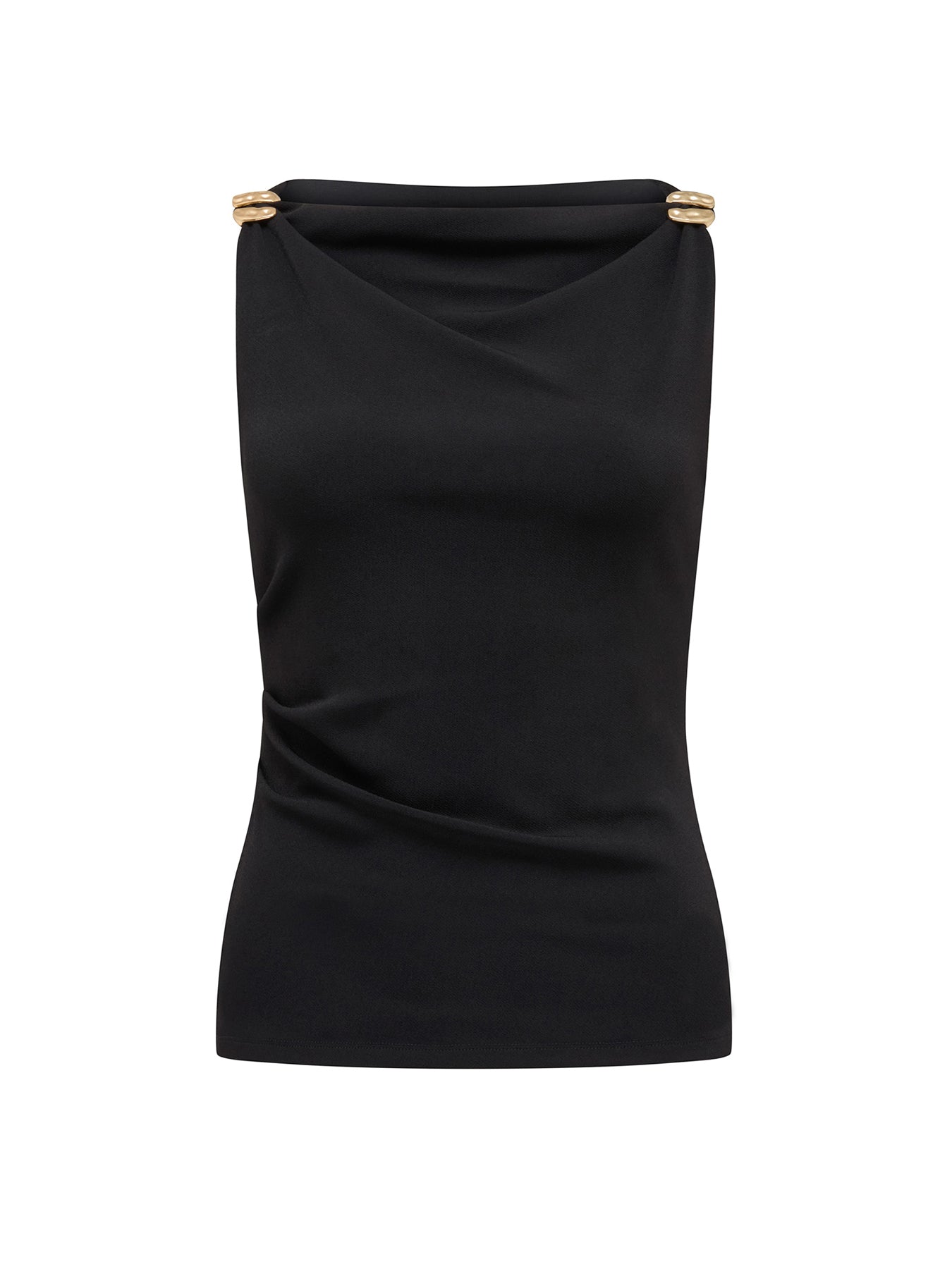 Cleo Hardware Detail Cowl Neck Top